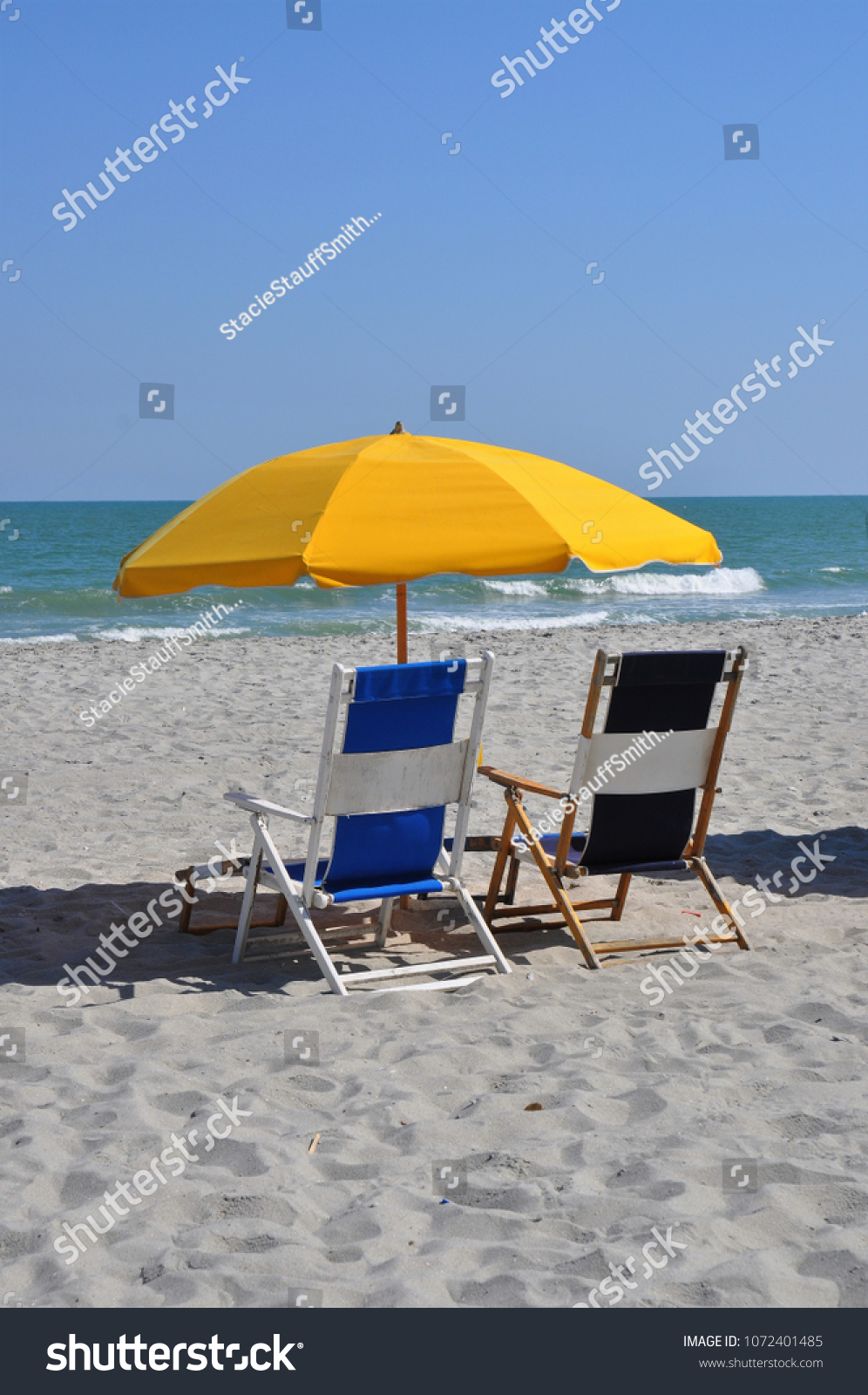 Beach Chair With Umbrella Yellow