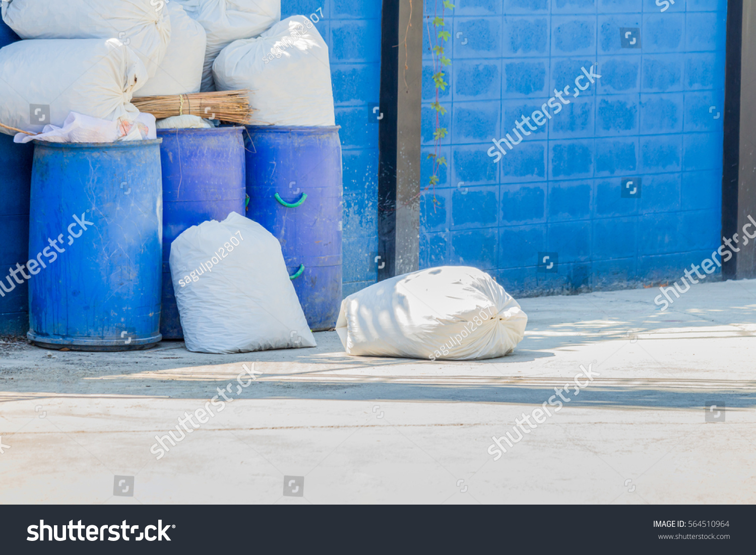 Blue Bins Waste Trash Recycling Much Stock Photo 564510964 Shutterstock