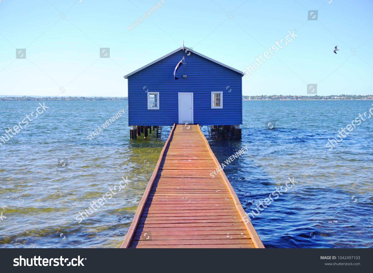 Blue Boat House Perth Western Australia Stock Photo Edit Now