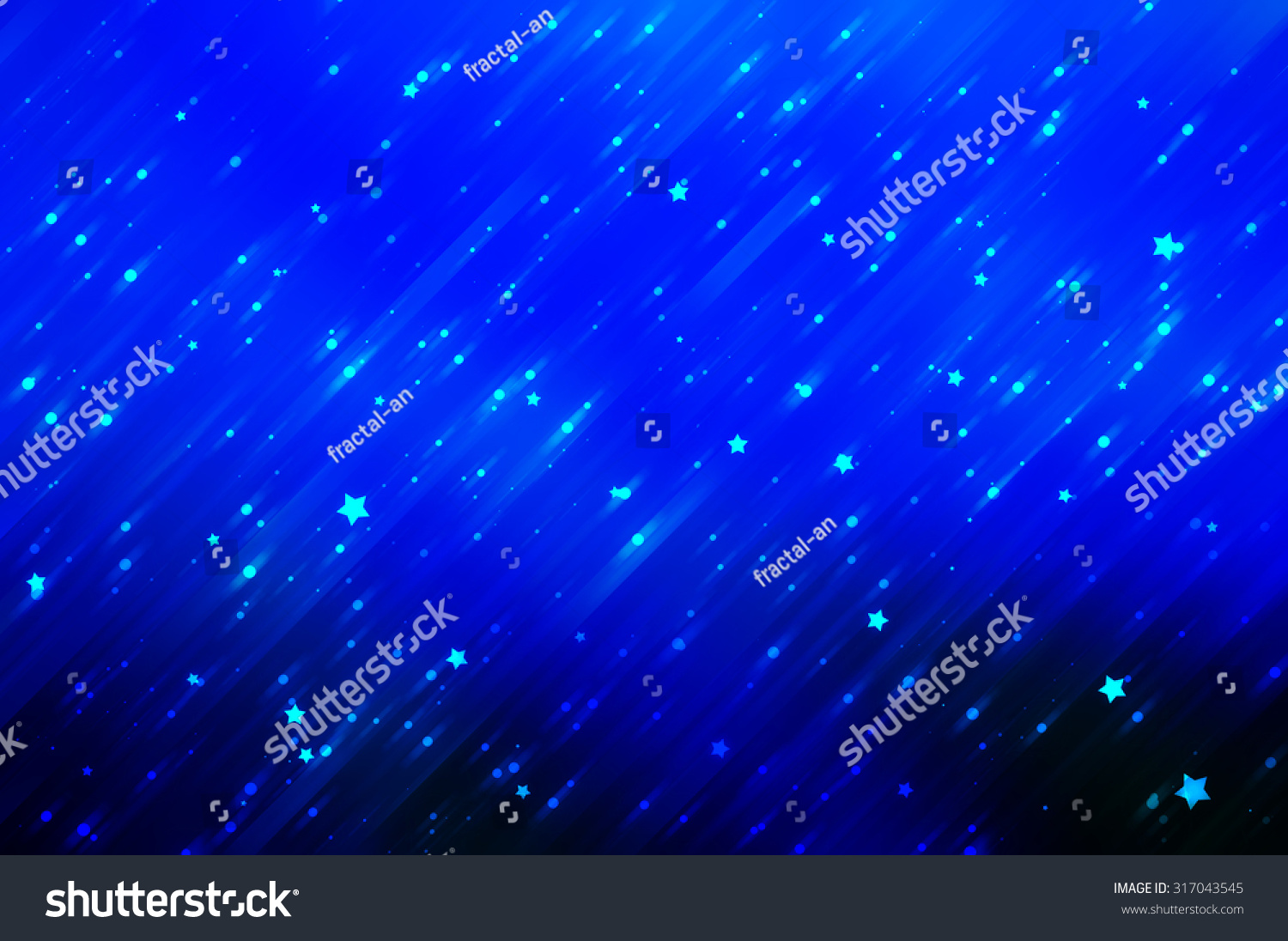 Blue Bright Abstract Background With Stars Stock Photo 317043545 ...