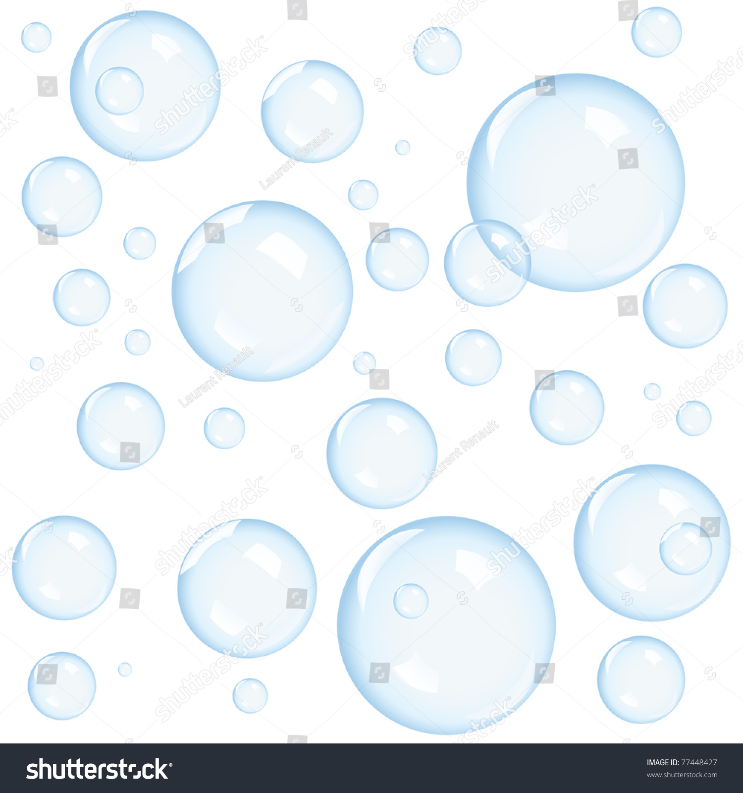 Blue Bubbles Background, Vector Illustration - 77448427 : Shutterstock