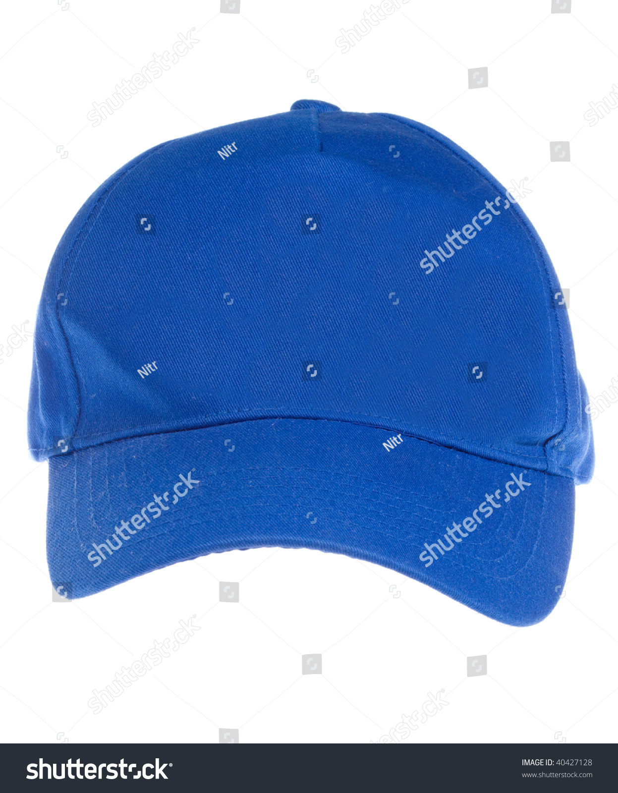 Blue Cap Isolated On White Background Stock Photo 40427128 : Shutterstock