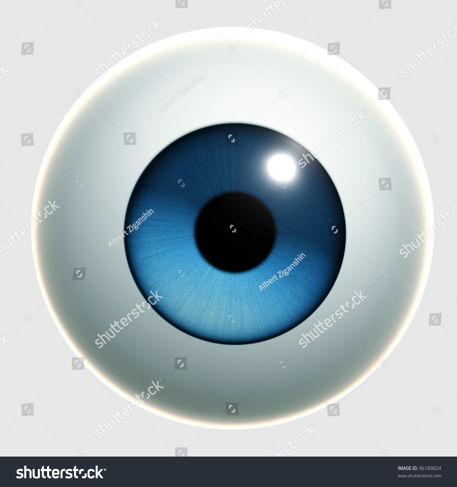 Blue Cartoon Eye Stock Illustration 96189824