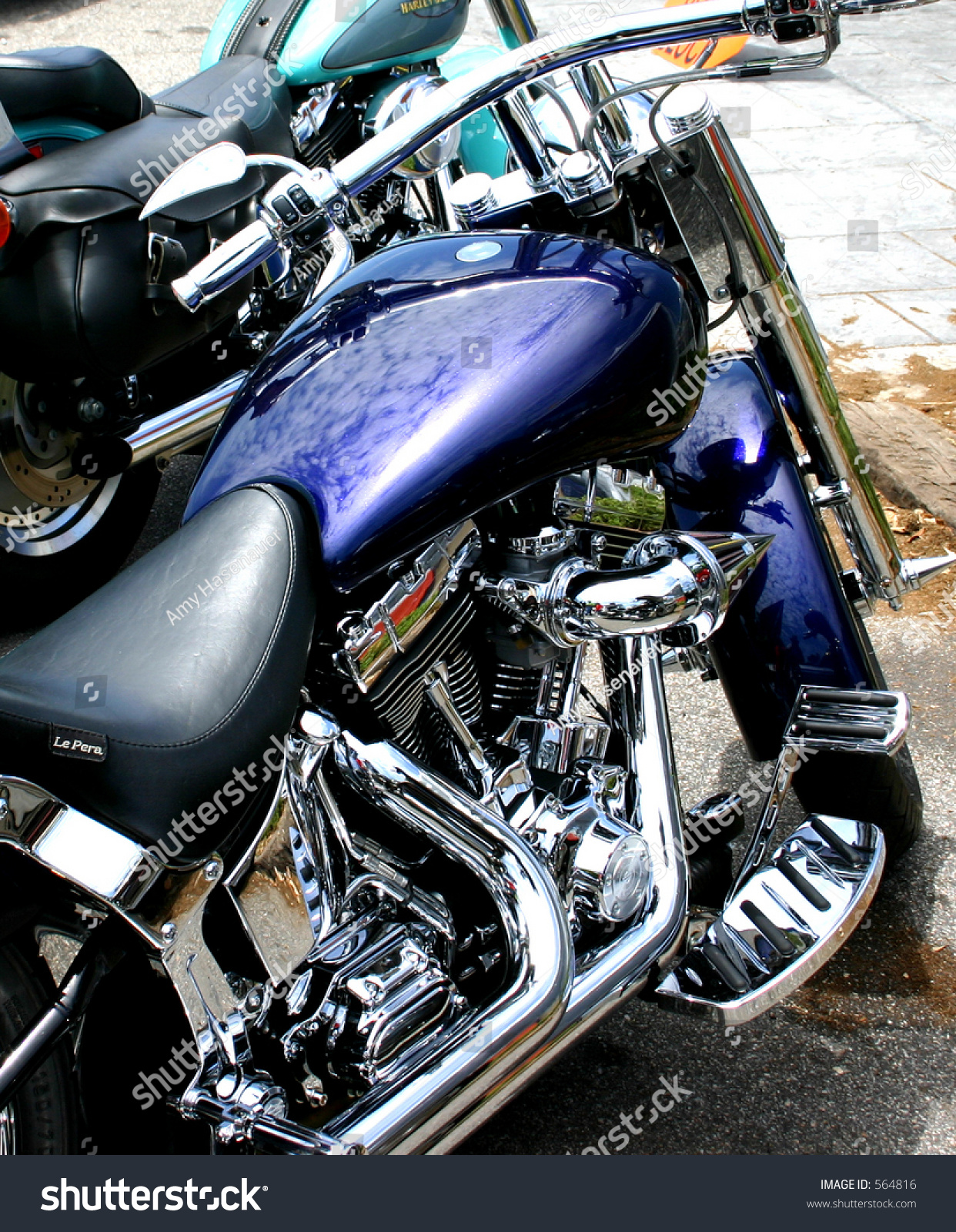 blue chrome bike