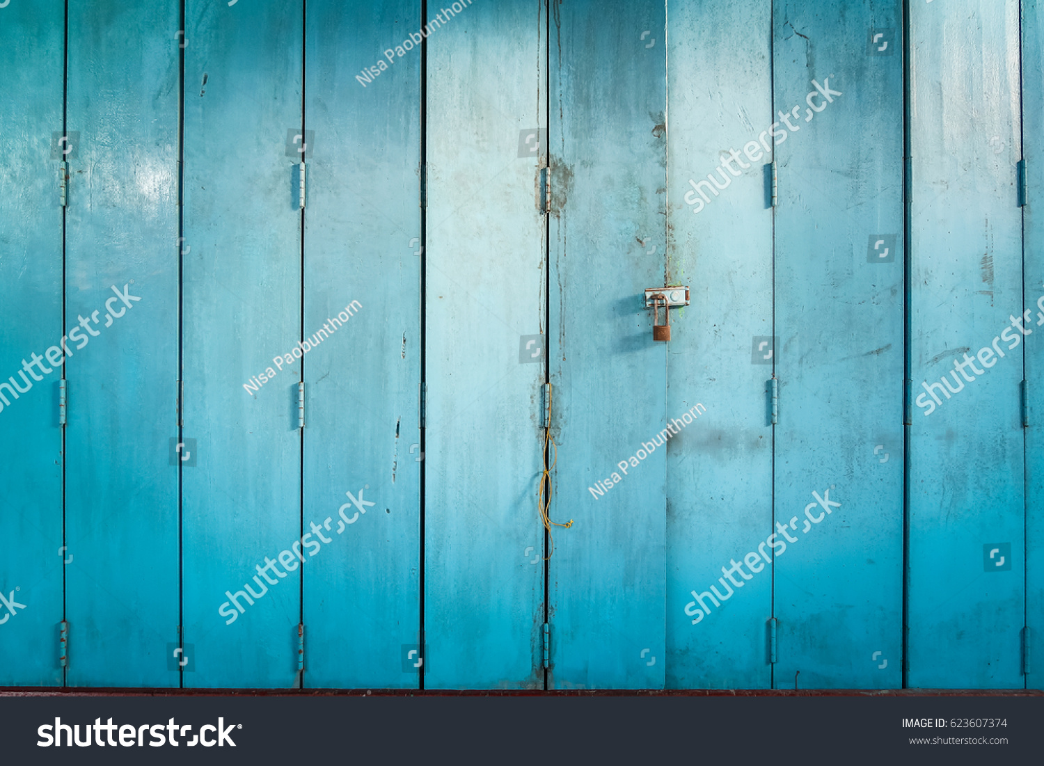 Blue Color Wood Door Texture Background Stock Photo 623607374 ...