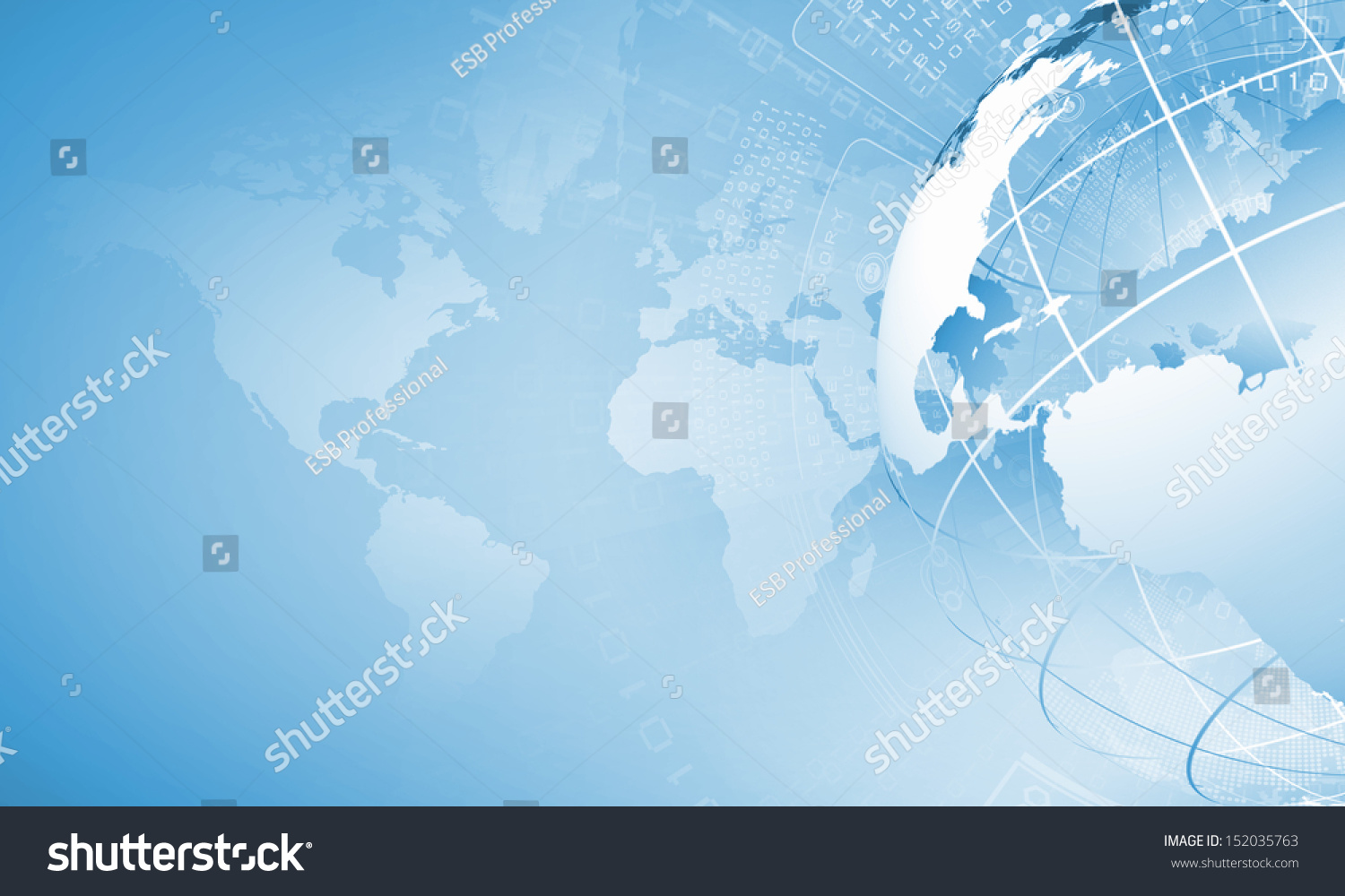 Globalization Background Images Stock Photos Vectors Shutterstock   Stock Photo Blue Digital Image Of Globe Background Image 152035763 