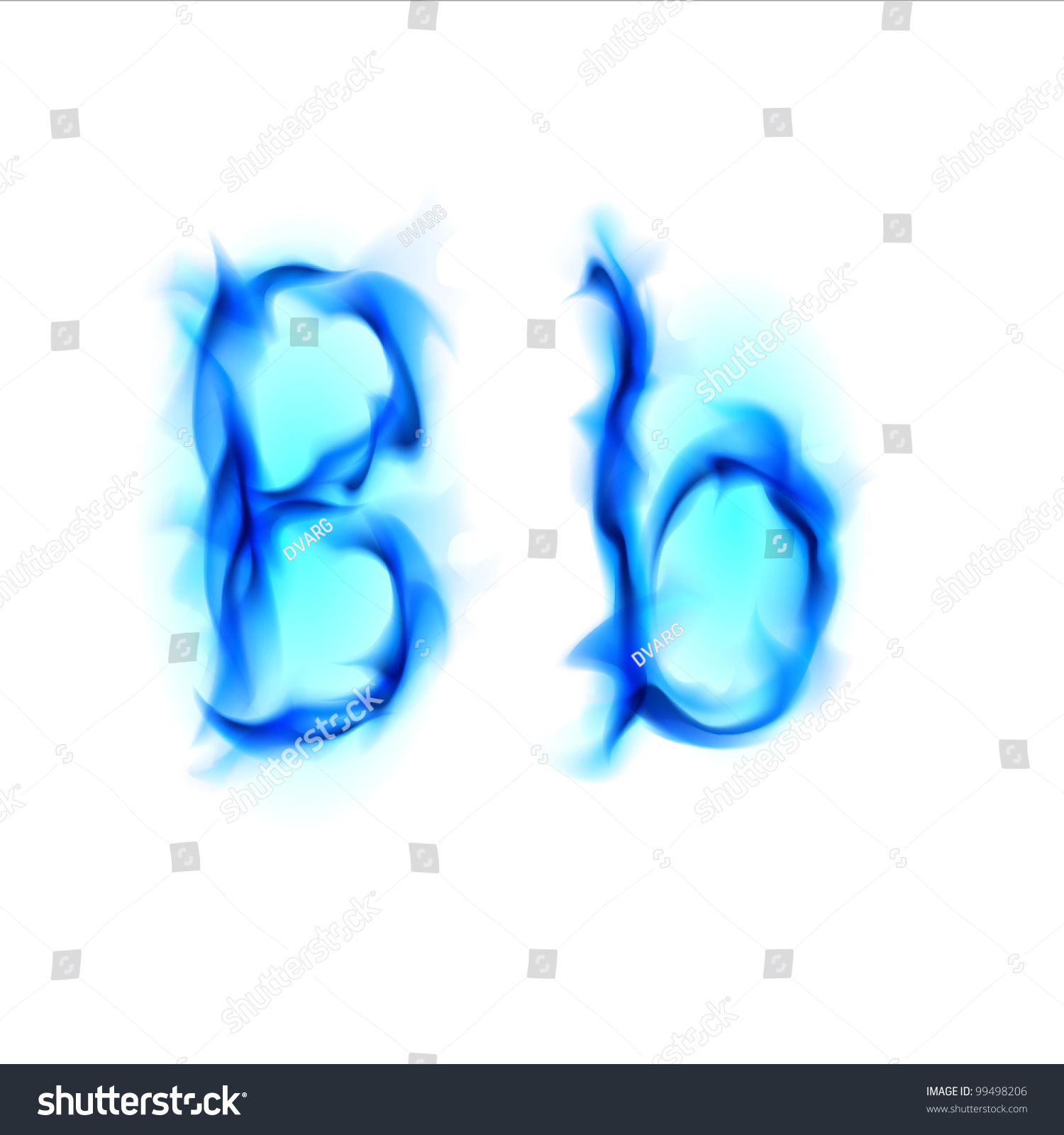 Blue Fiery Font Letter B Illustration 库存插图 99498206 | Shutterstock