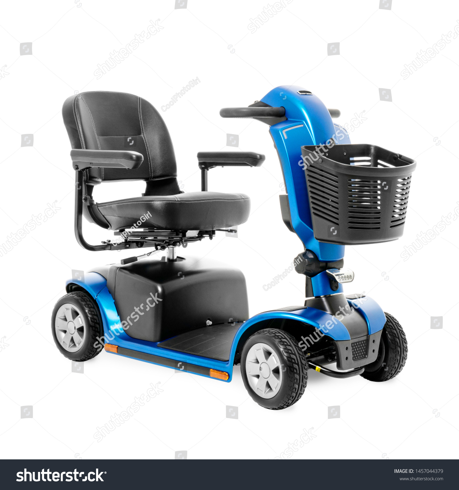 Blue Four Wheel Mobility Scooter Front Stock Photo Edit Now