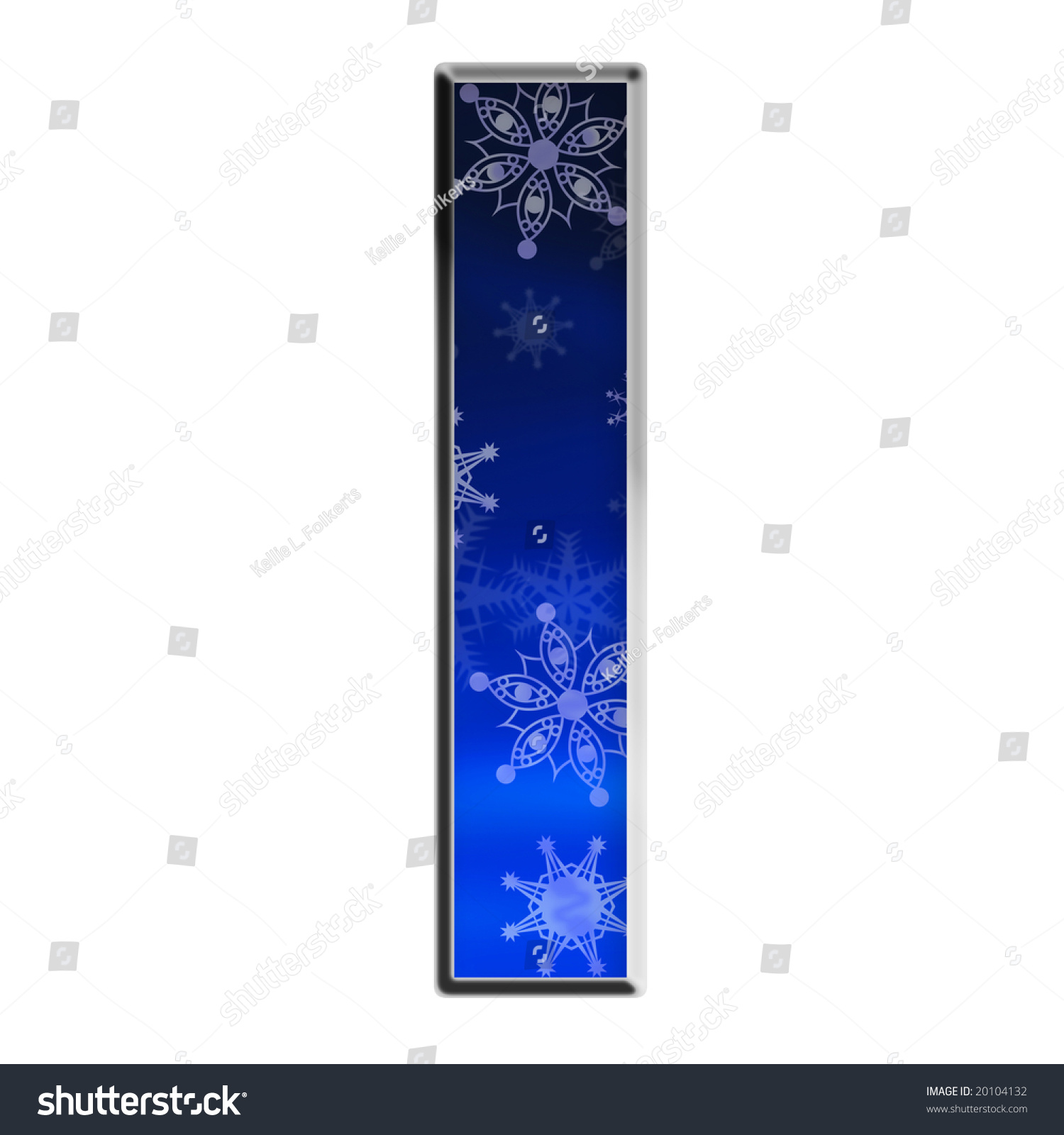 Blue Gradient Snowflake Lowercase Letter L Stock Photo 20104132 ...