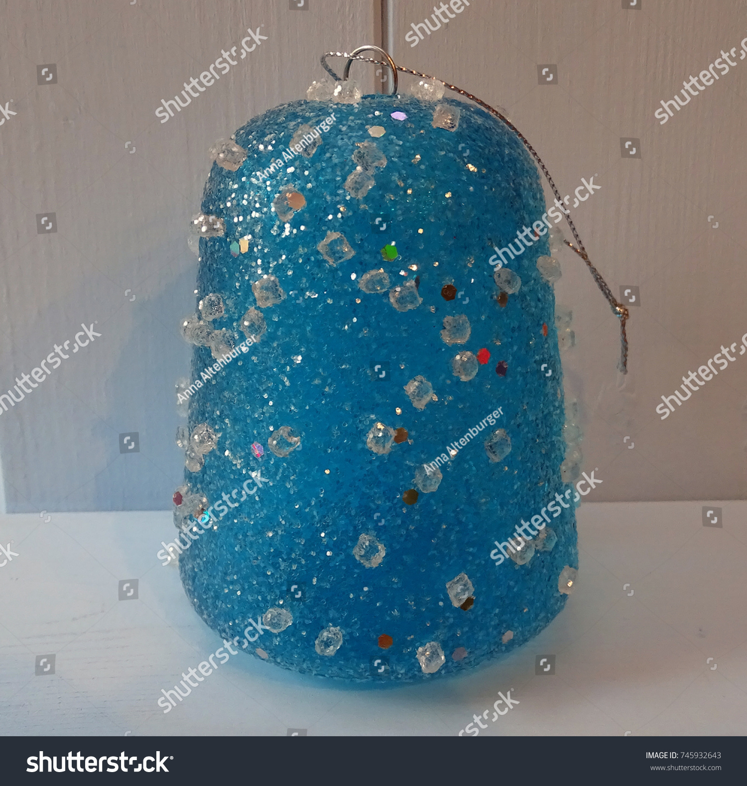 Blue Gumdrop Christmas Ornament Blue Gumdrop Christmas Ornament