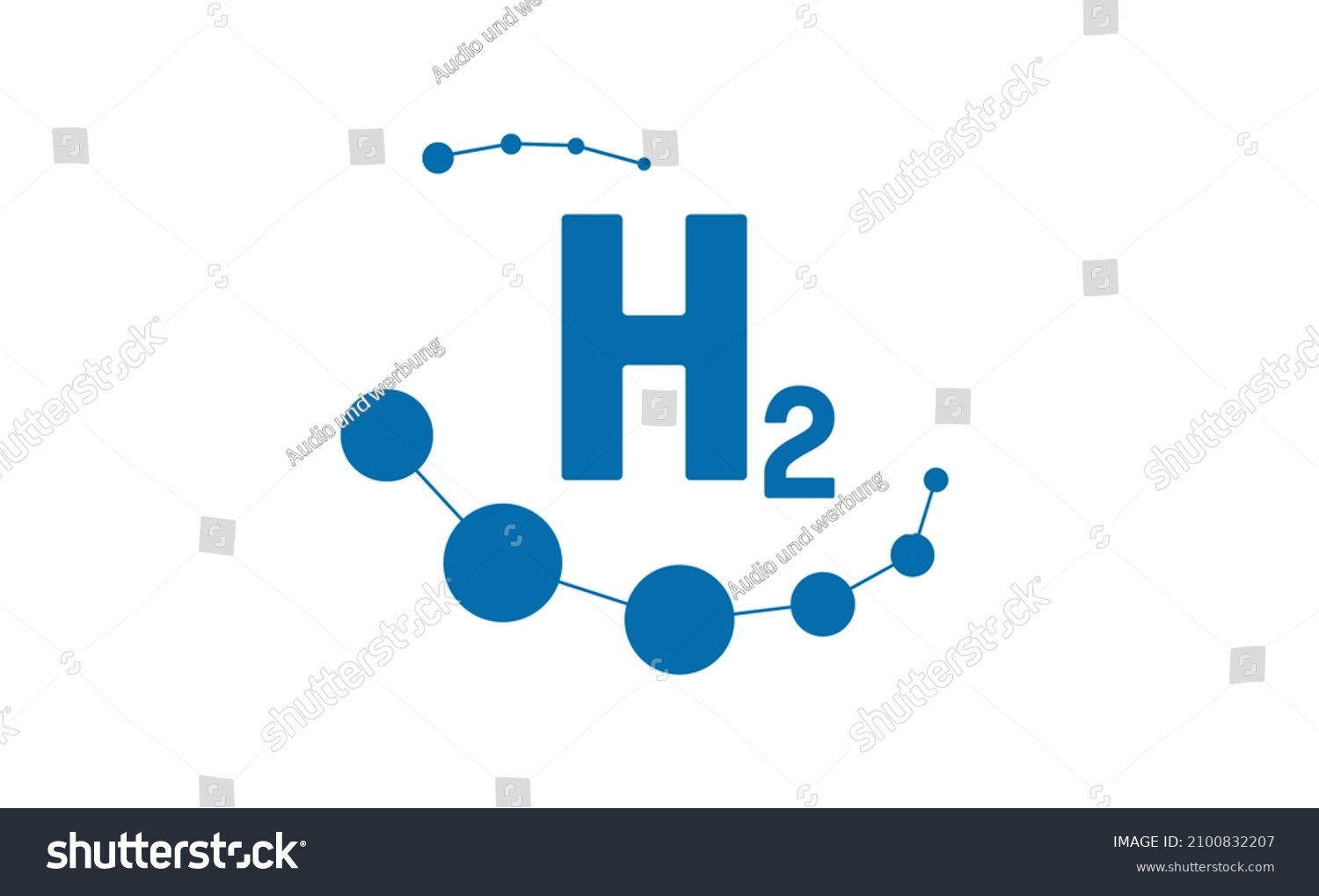 Blue Hydrogen H2 Technology Logo H2 Stock Illustration 2100832207
