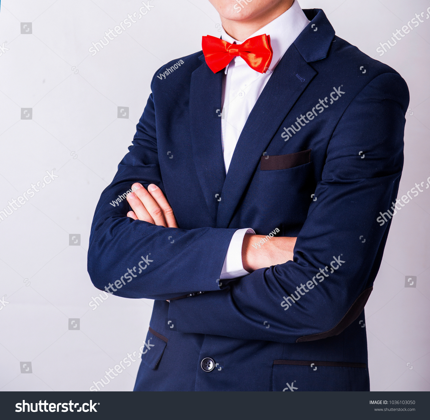 blue coat with tie