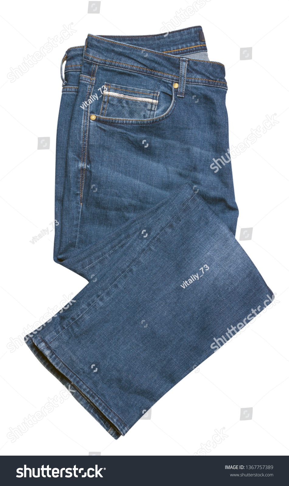 Blue Jeans Isolated On White Backgroundbeautiful Stock Photo 1367757389 ...