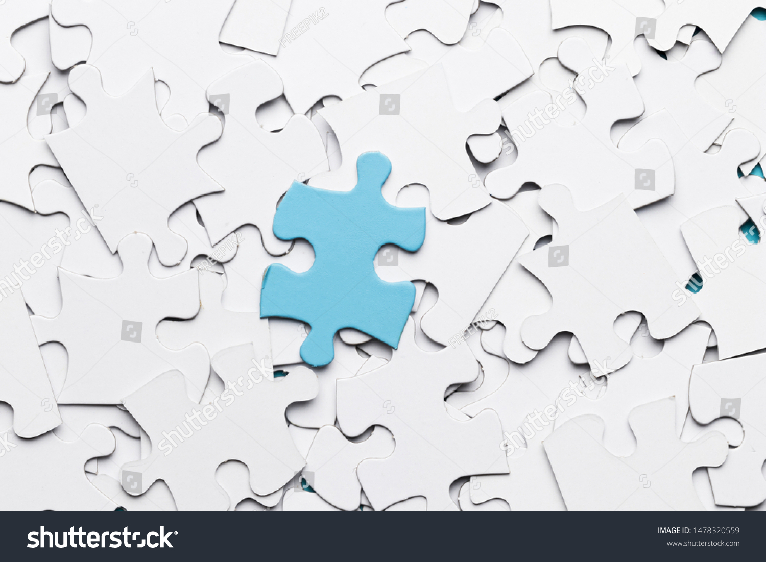 Blue Jigsaw Puzzle Piece Over White Stock Photo 1478320559 | Shutterstock