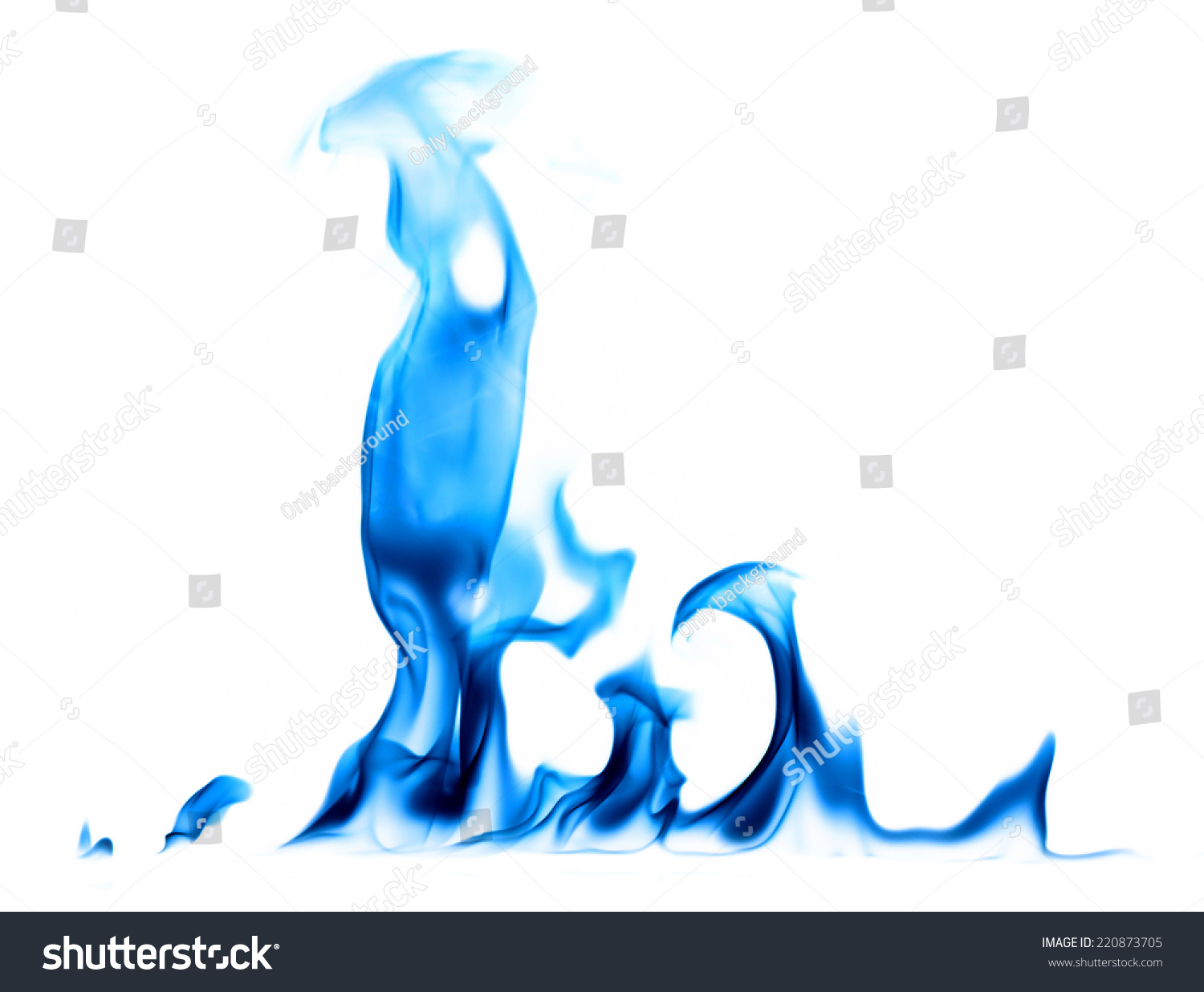 Blue Light Fire Flames On White Stock Photo 220873705 | Shutterstock