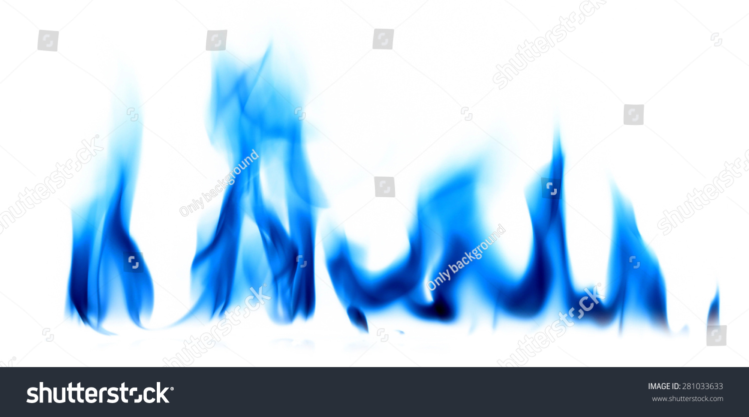 Blue Light Fire Flames On White Stock Photo 281033633 | Shutterstock