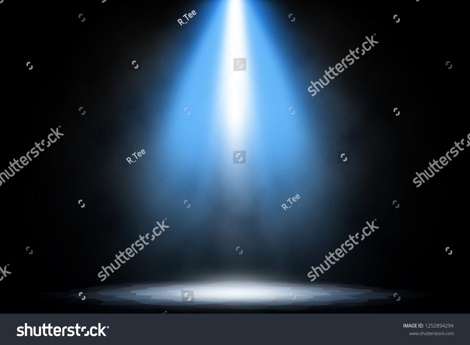 Blue Light On Stage Background Stock Illustration 1252894294 | Shutterstock