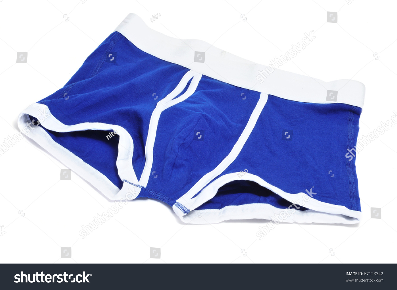 Blue Men'S Boxer Briefs Isolated On A White Background Stock Photo ...