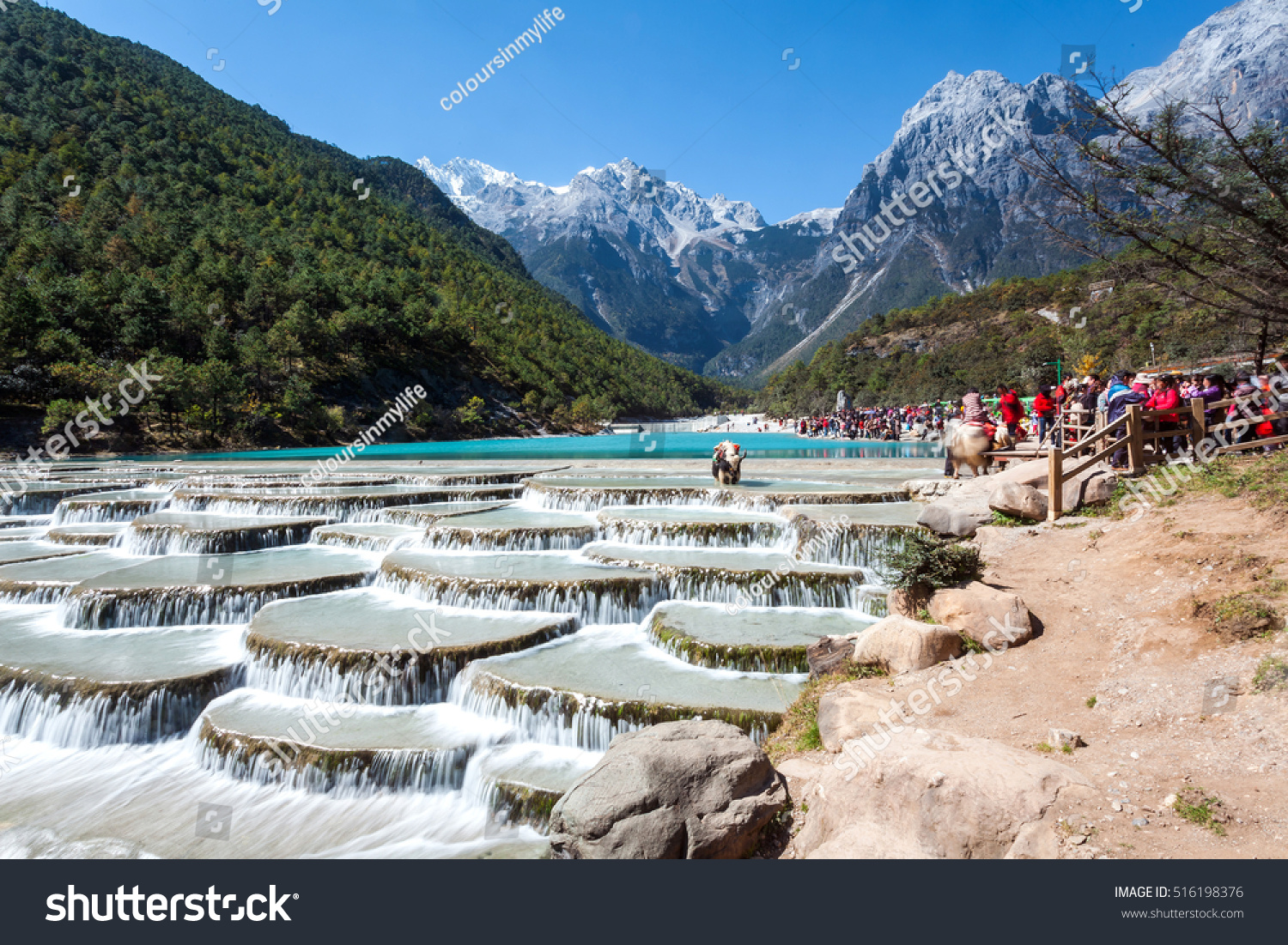 Blue Moon Valley Jade Dragon Snow Parks Outdoor Stock Image