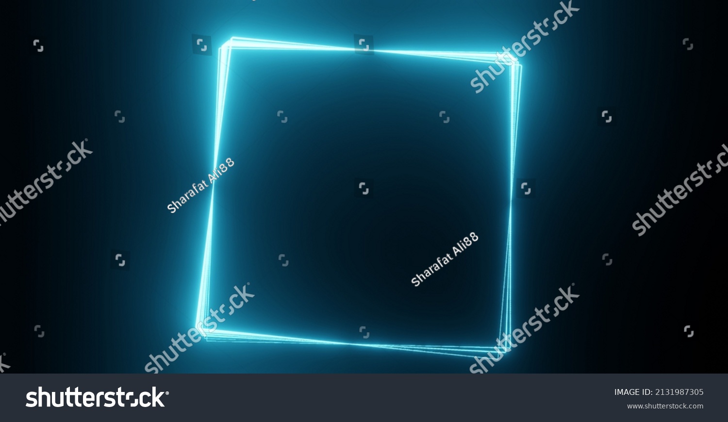 Blue Neon Light Background 3d Rendering Stock Illustration 2131987305 ...