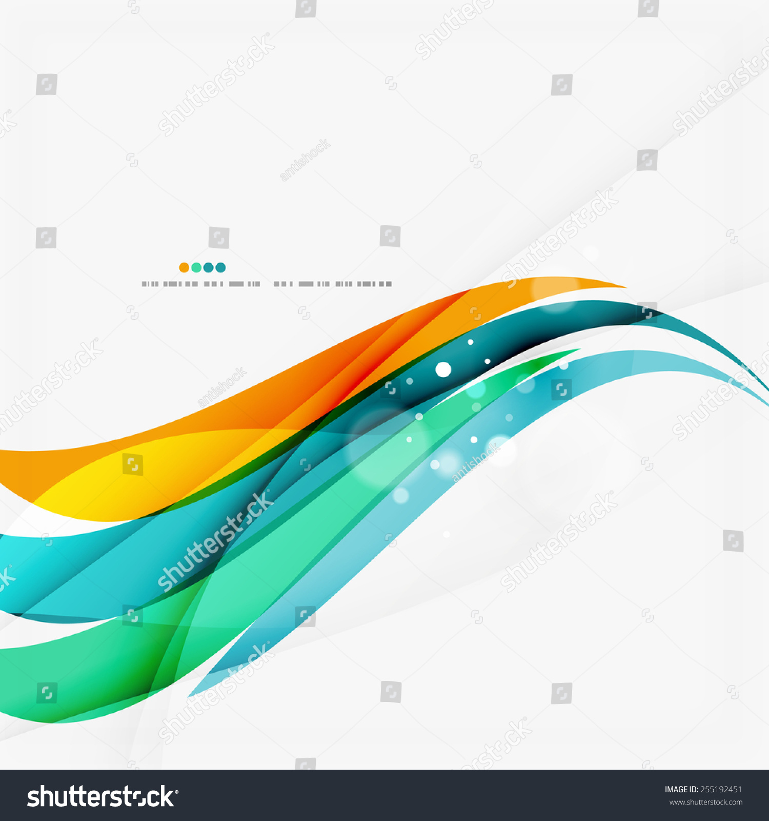 Blue Orange Red Swirl Wave Lines Stock Illustration 255192451 ...