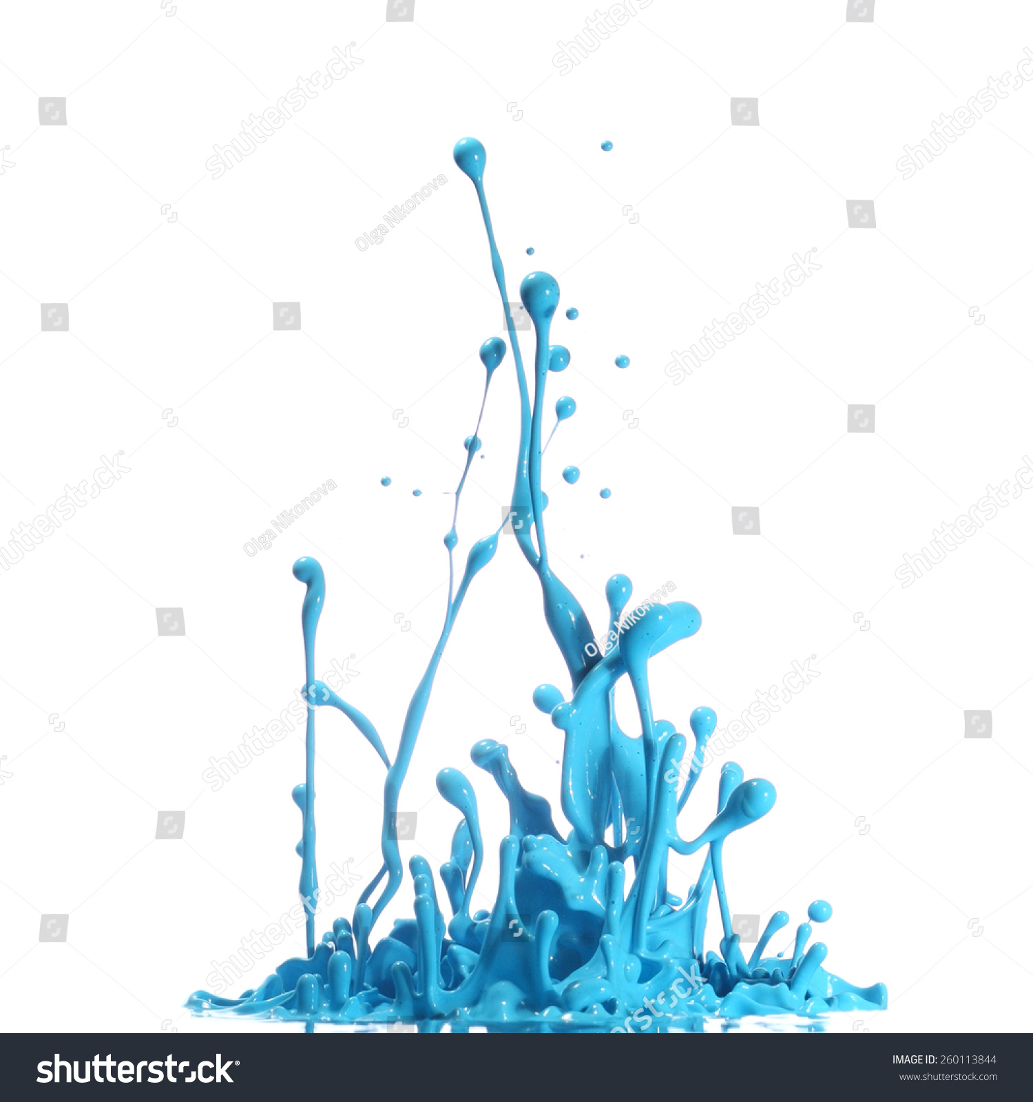 Blue Paint Splash Isolated On White Background Stock Photo 260113844 ...