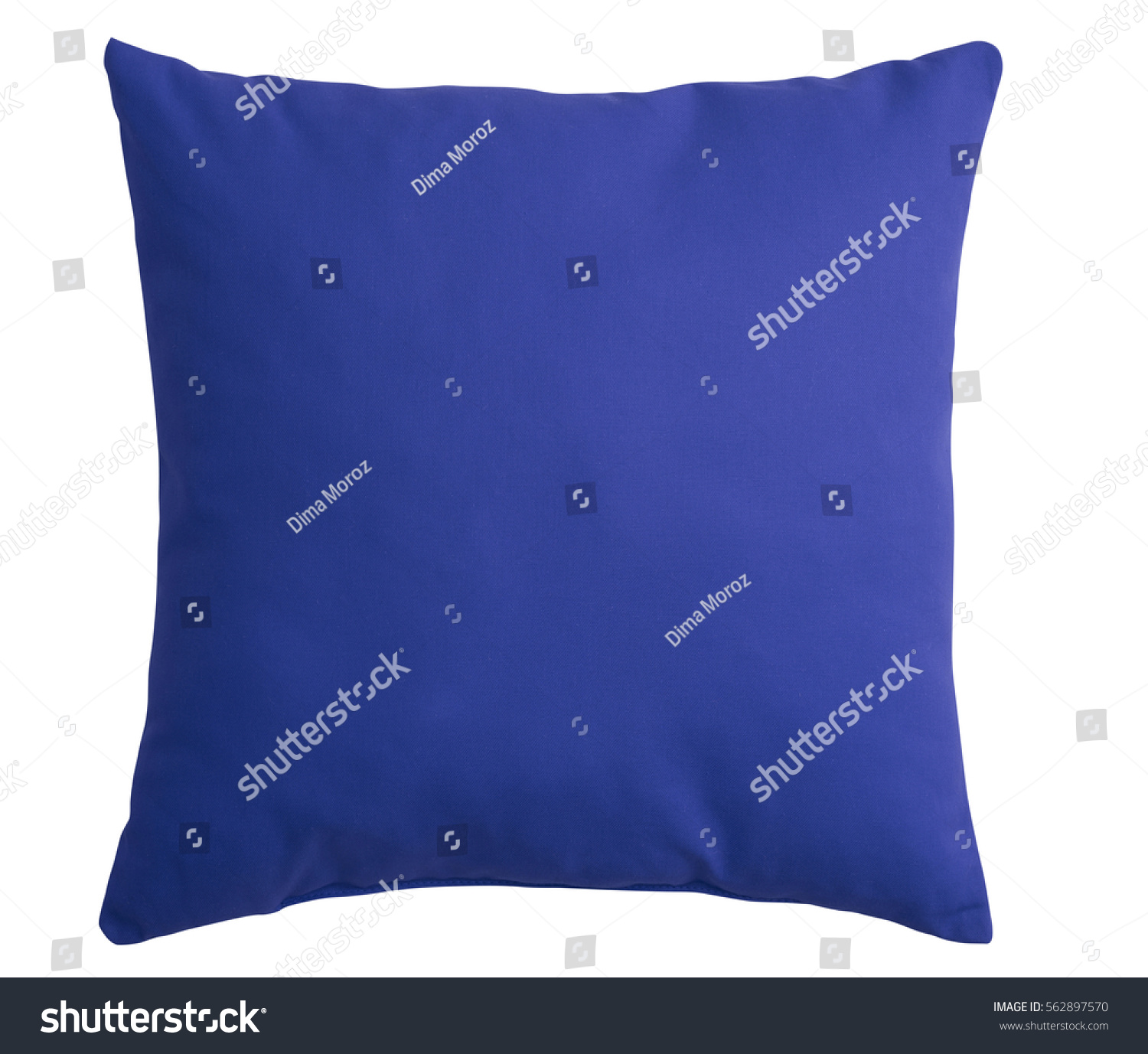 Blue Pillow Isolated On White Background Foto de stock (editar ahora