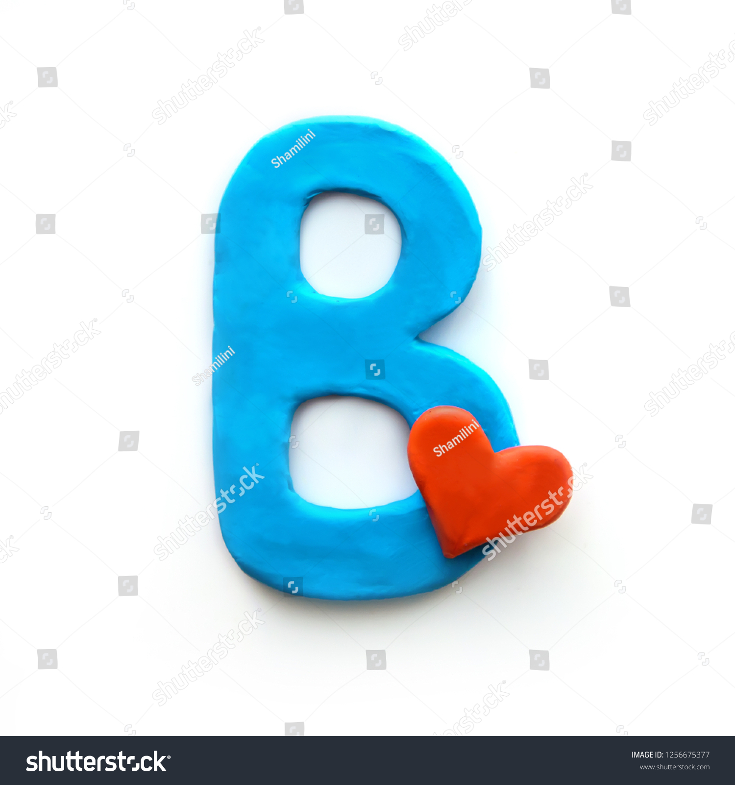 Blue Plasticine Letter B English Alphabet Stock Photo Edit Now