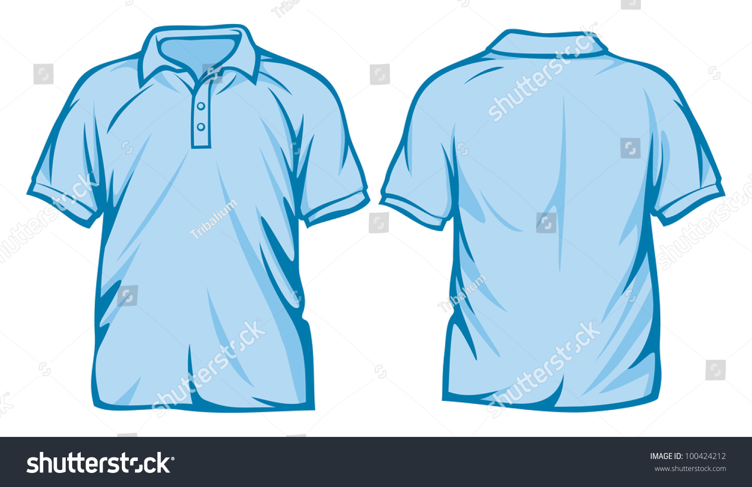 Blue Polo Shirt Stock Photo 100424212 : Shutterstock