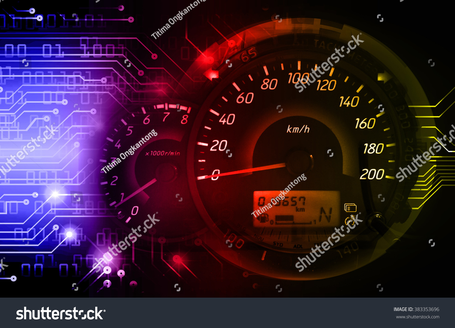 blue red yellow illustration