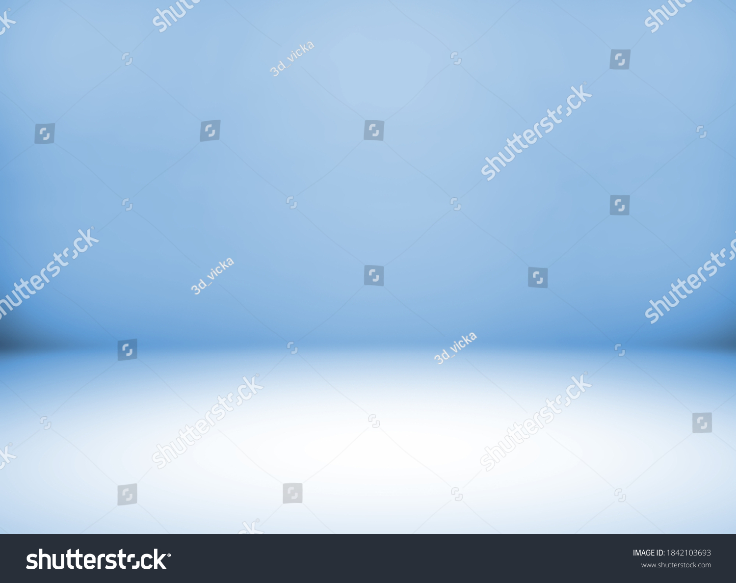 Blue Room 3d Blurred Soft Blue Stock Illustration 1842103693