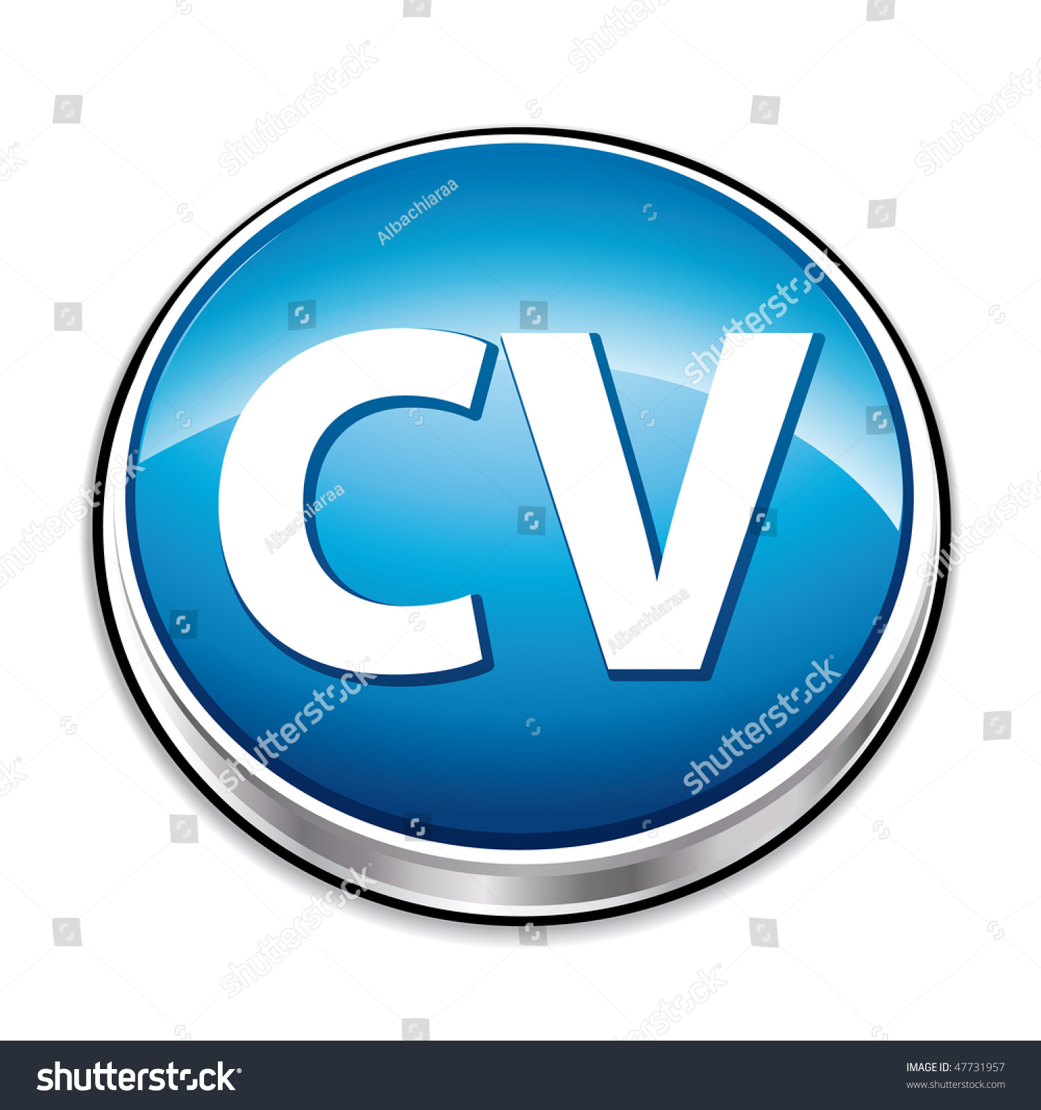 Blue Round Cv Icon Button Stock Illustration 47731957 - Shutterstock