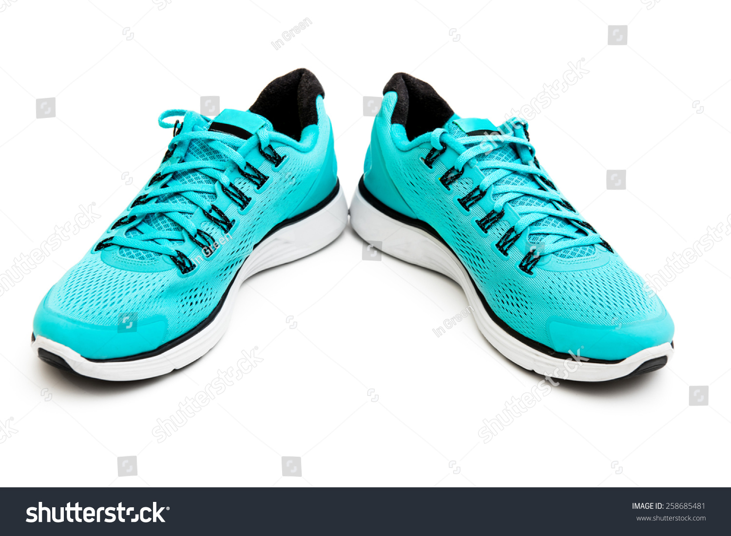 Blue Running Shoes Isolated On White Stock Photo 258685481 | Shutterstock