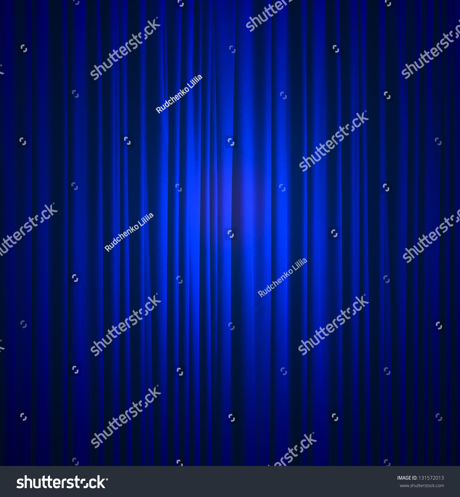 Blue Silk Curtain Background Stock Photo (Edit Now) 131572013