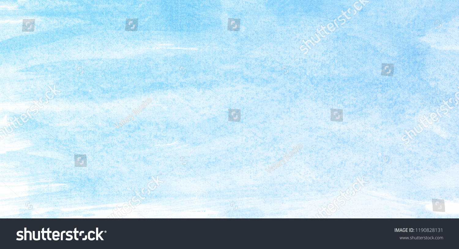 Blue Sky Watercolor Background Stock Illustration 1190828131 