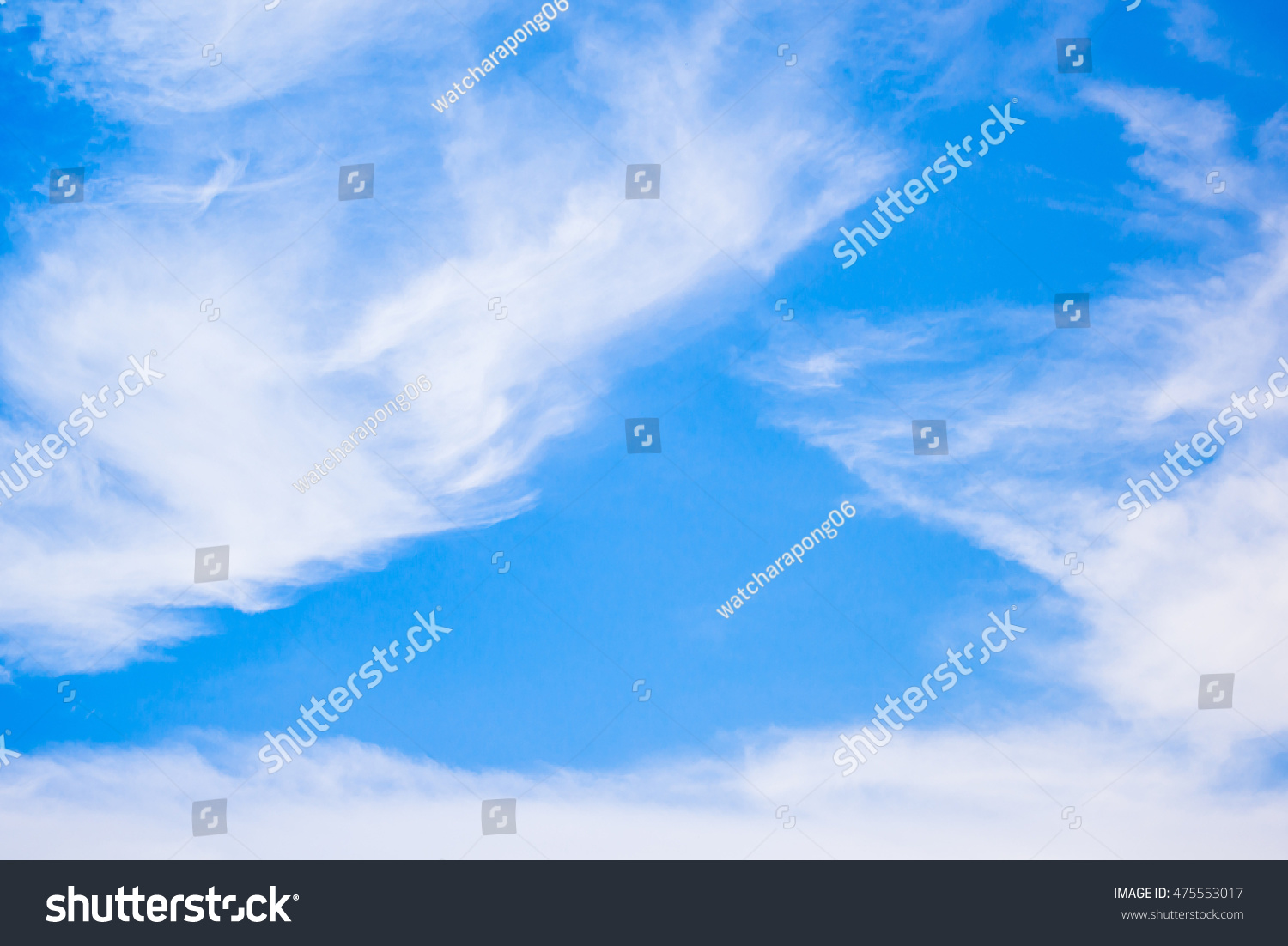 Blue Sky Clouds Birds Background Stock Photo 475553017 - Shutterstock