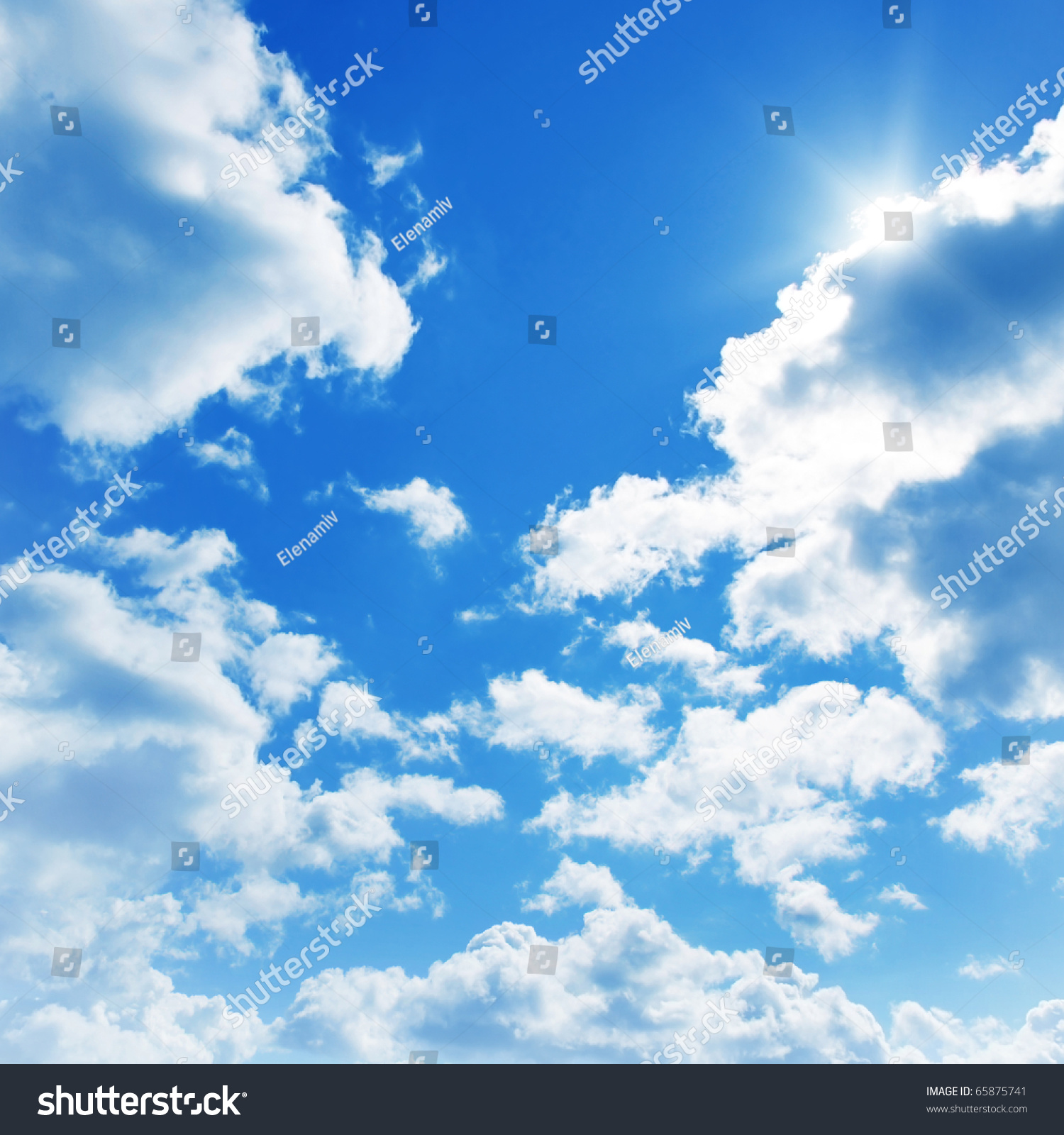 Blue Sky Clouds Sun Stock Photo Edit Now