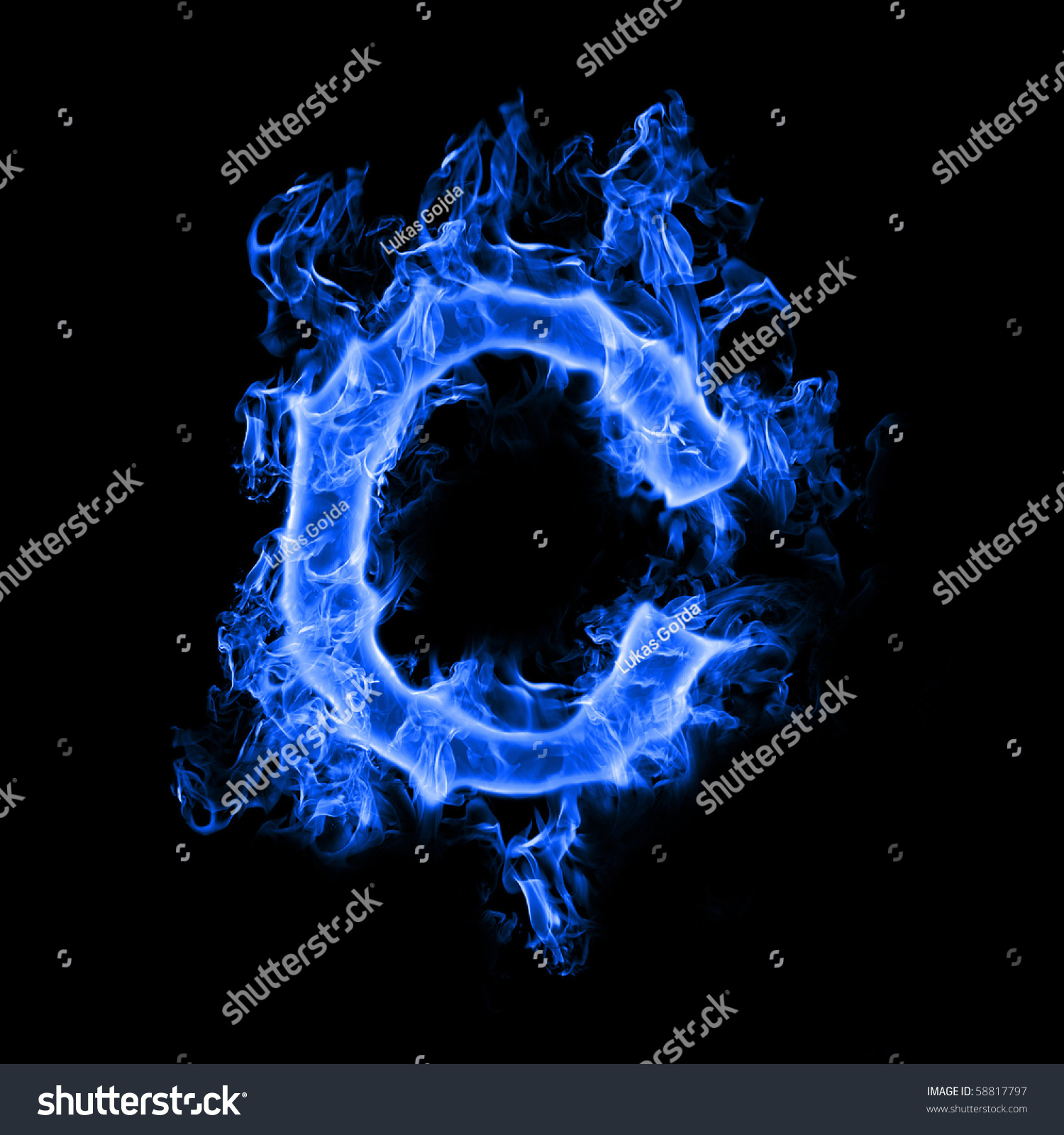 Blue Smoke Letter C Stock Photo 58817797 - Shutterstock