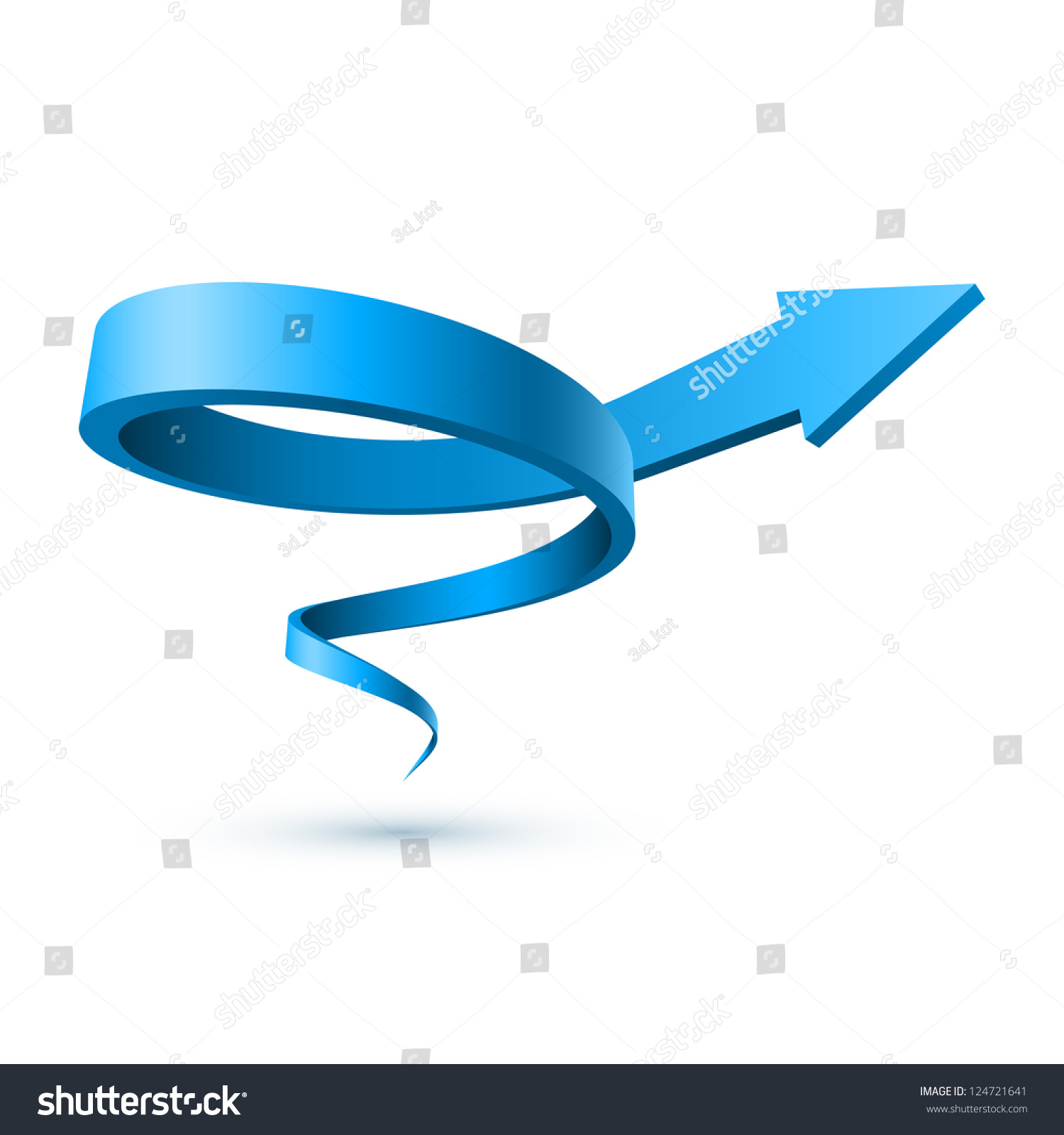 Blue Spiral Arrow 3d. Stock Photo 124721641 : Shutterstock