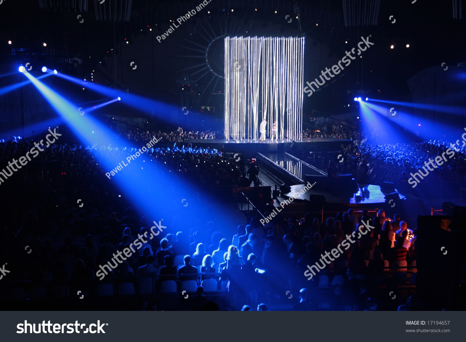 Blue Spotlight On Concert Stock Photo 17194657 : Shutterstock
