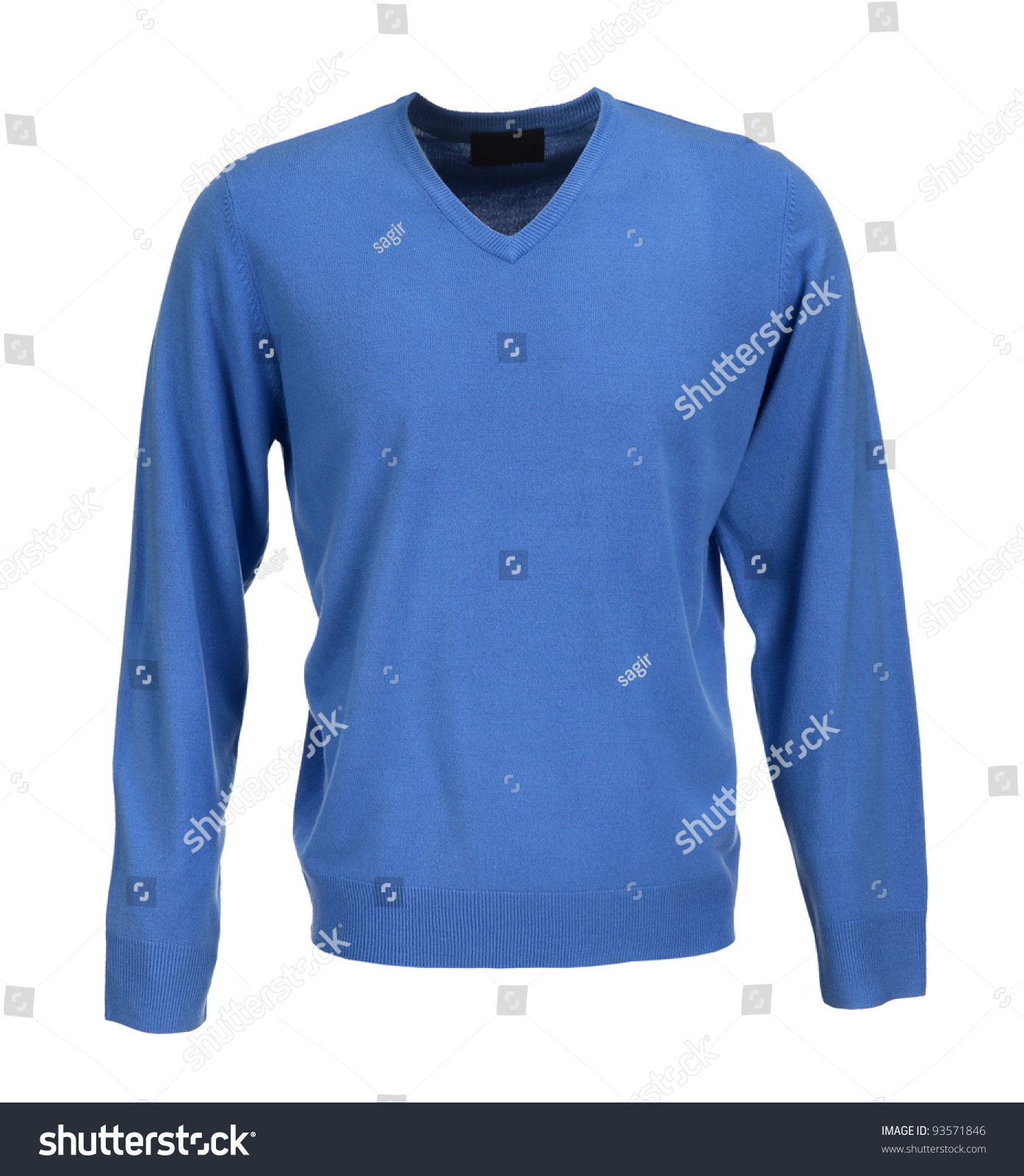 Blue Sweater Isolated On White Background Stock Photo 93571846 ...