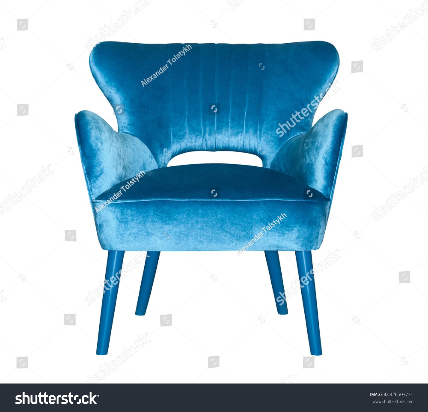 Blue Textile Modern Chair Isolated On Stock Photo (Edit Now) 426503731