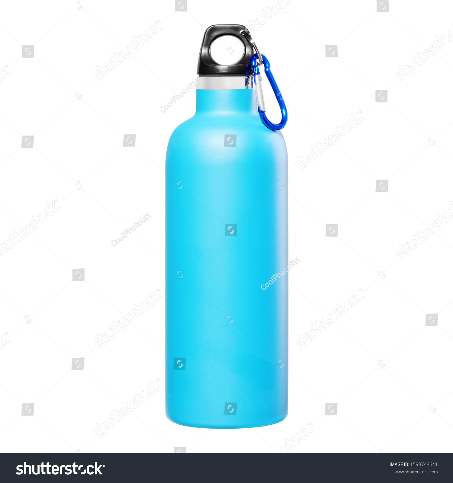 blue thermos flask