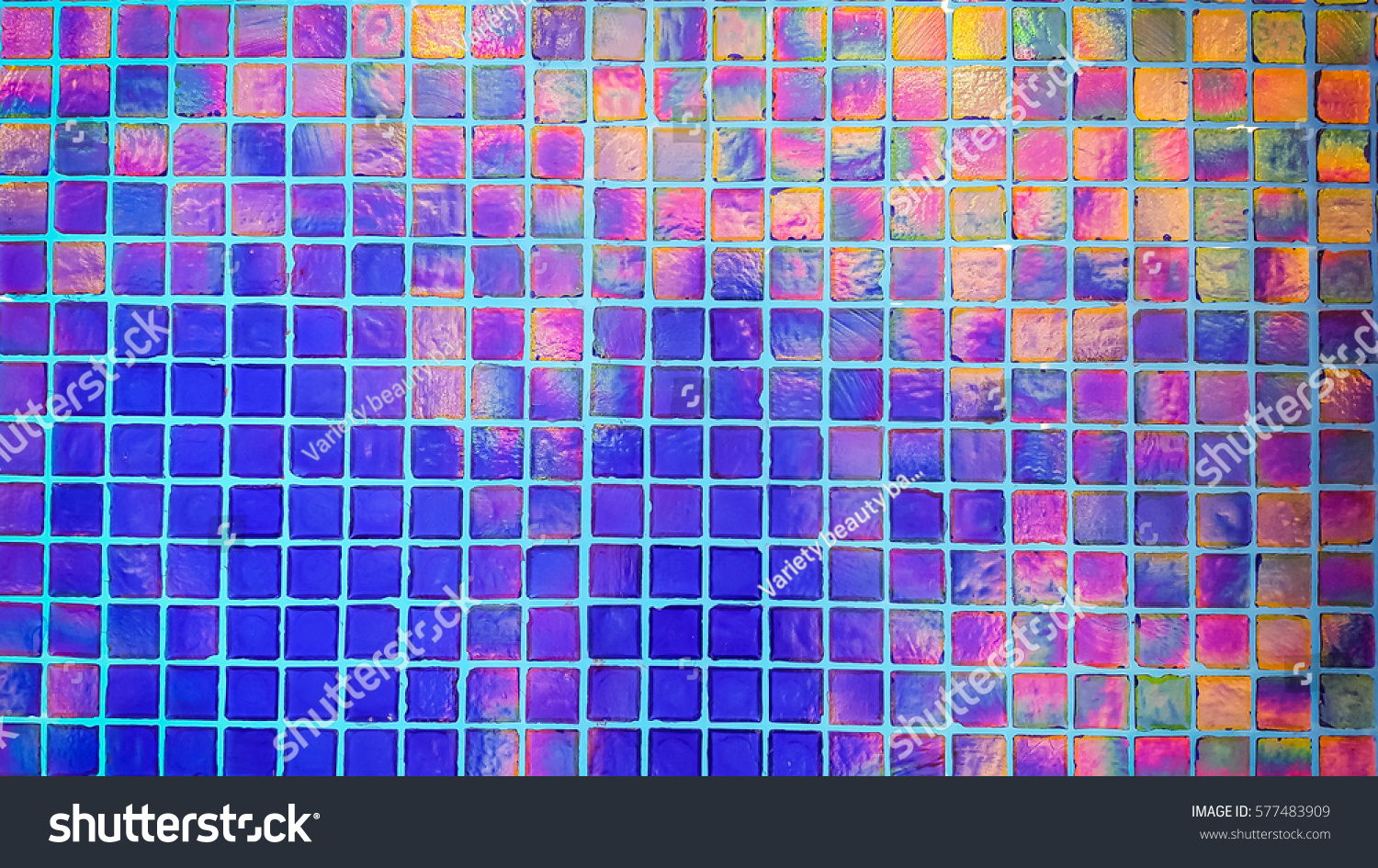Blue Tile Pattern Texture Background Wallpaper Stock Photo 577483909