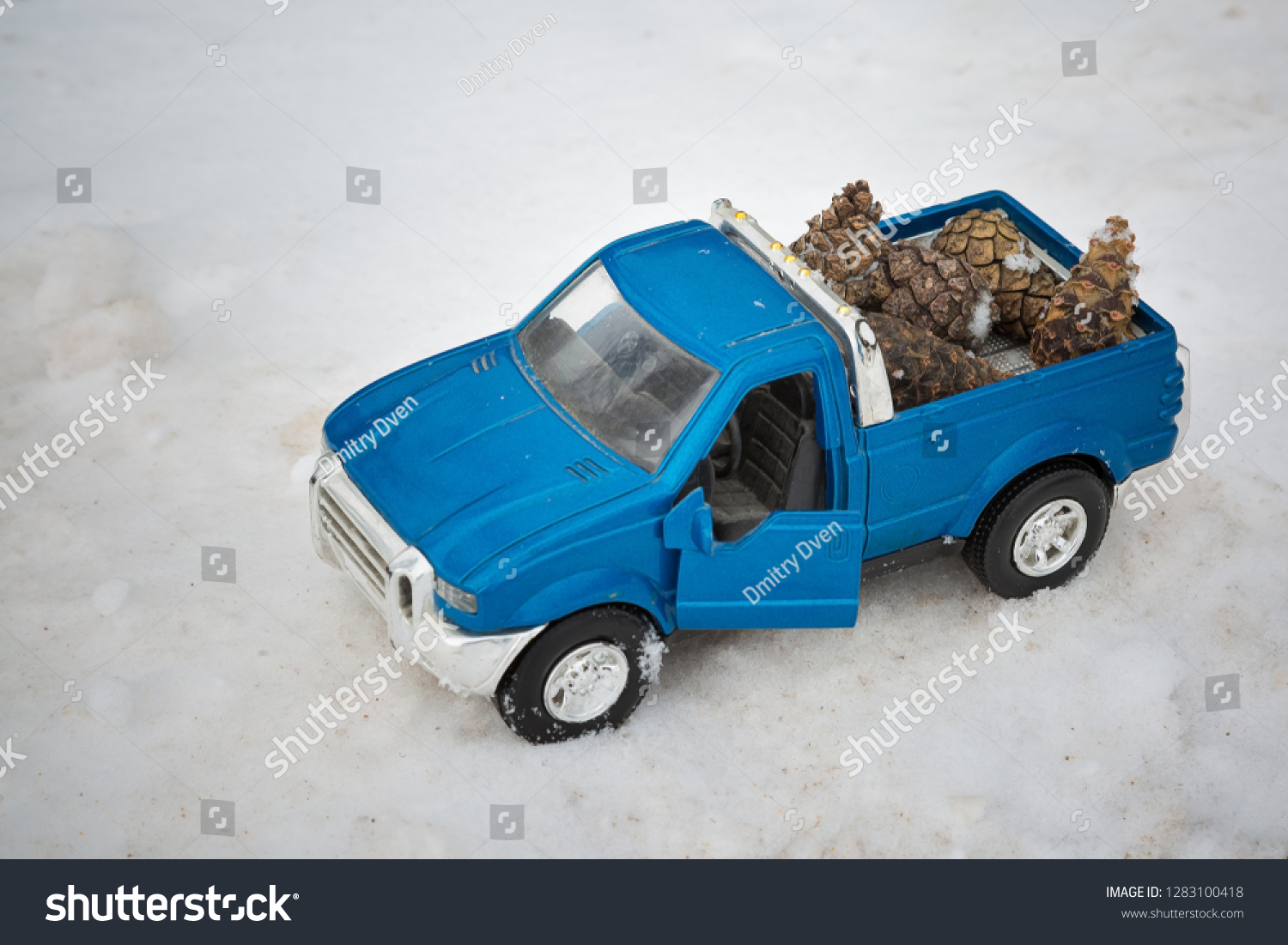 blue pickup truck toy