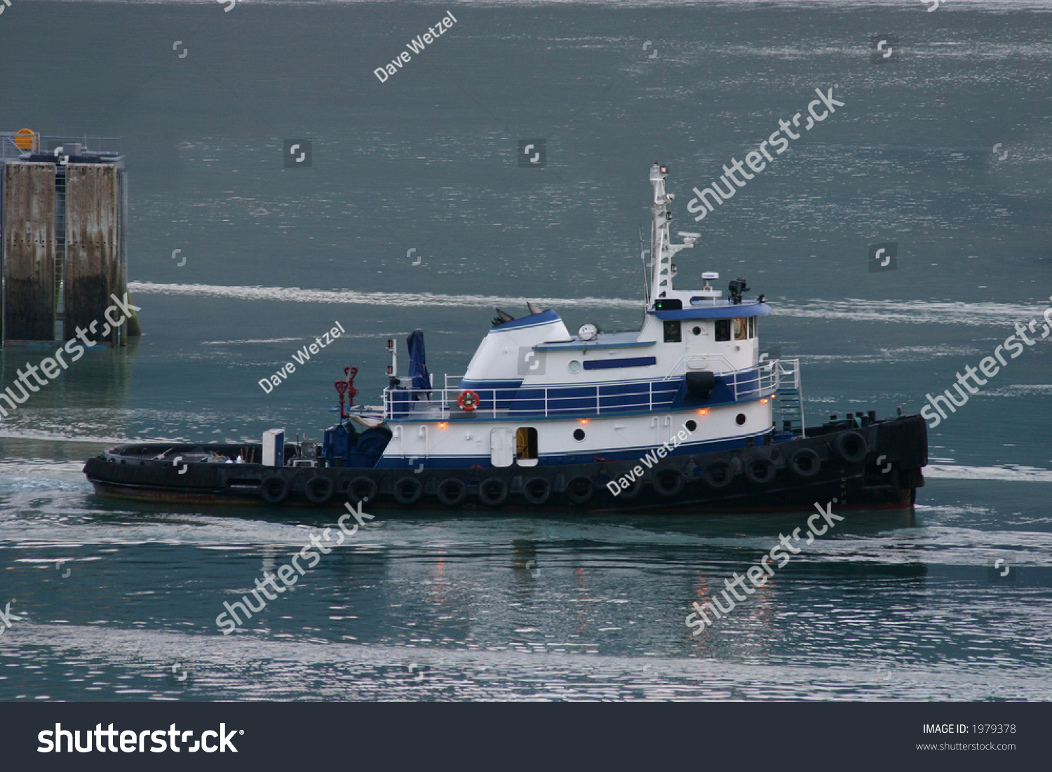 Blue Tugboat Stock Photo Edit Now 1979378