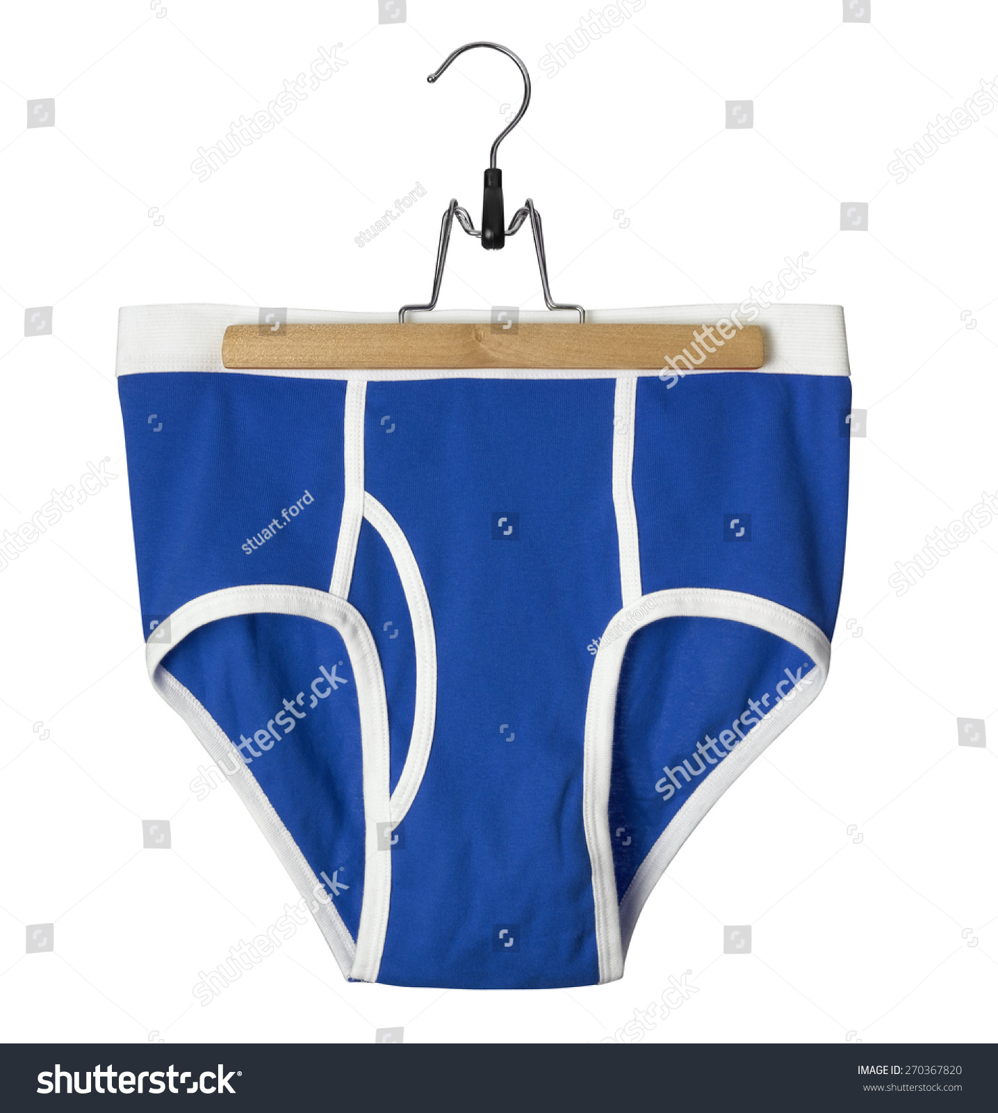 Blue Underwear Isolated On White Stock Photo 270367820 Shutterstock