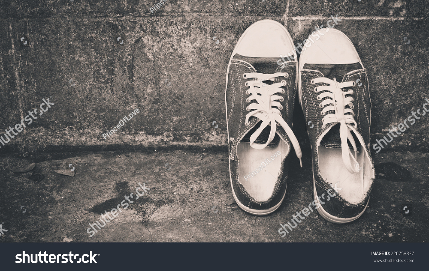 Blue Vintage Shoes Lean On Old Wall Concept Sometimes The Long Journey Of Blue Vintage Shoes Lean On Old Wall Concept Sometimes The Long Journey Of