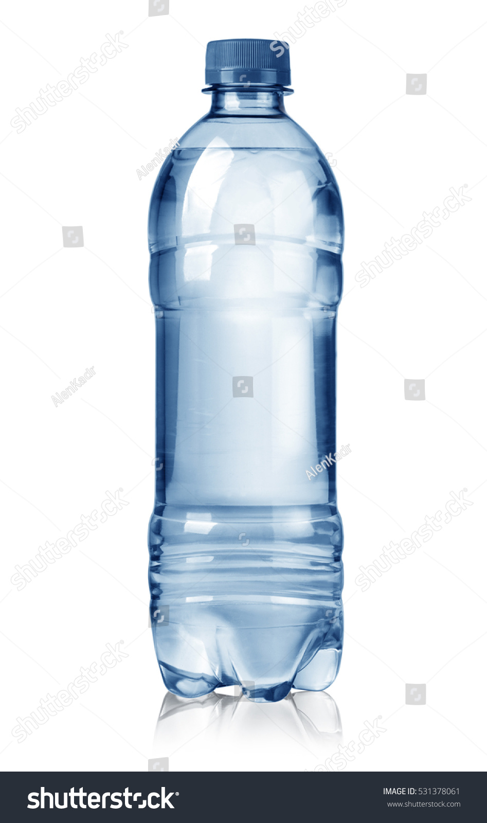 Blue Water Bottles Isolated On White Stock Photo (Edit Now) 531378061