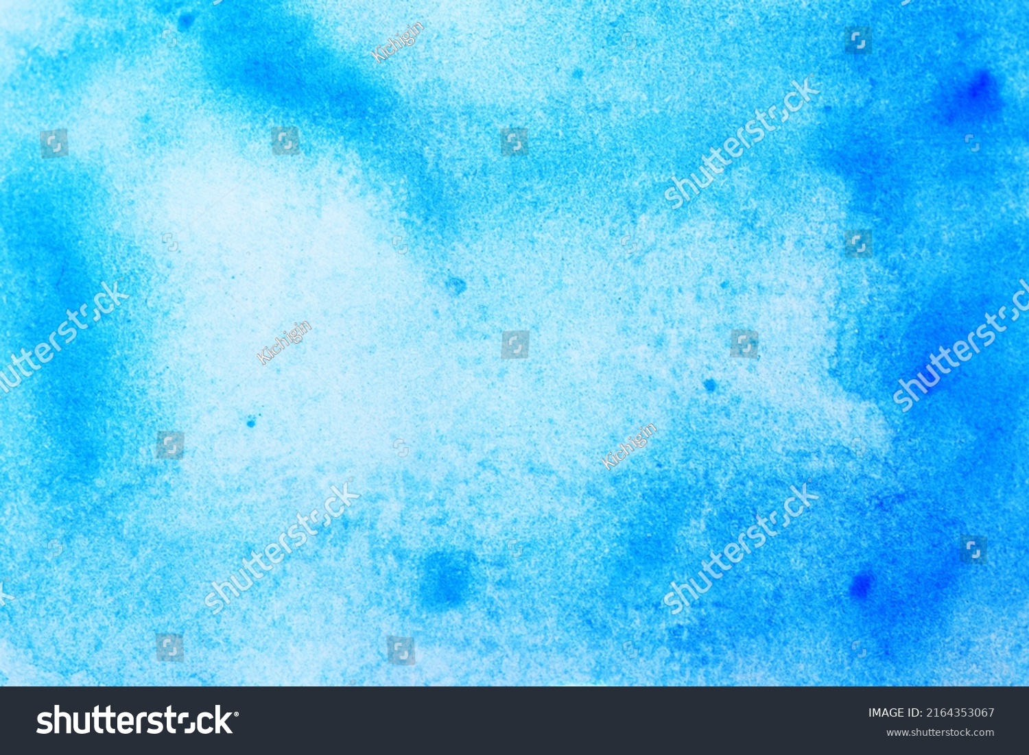 Blue Watercolor Background Paper Texture Vignetting Stock Photo ...